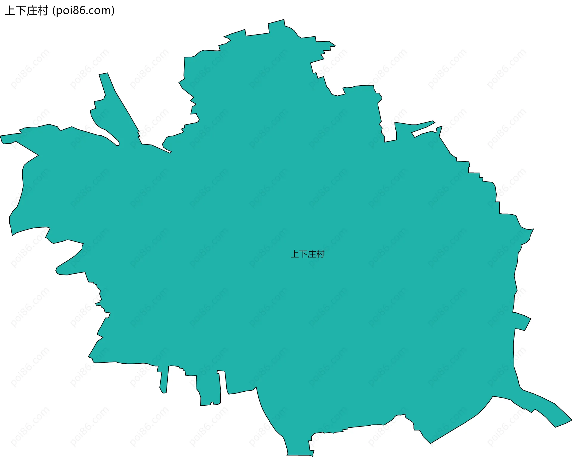 上下庄村边界地图