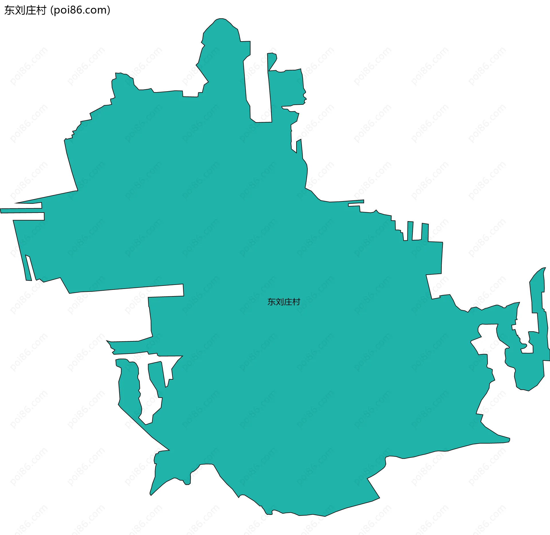 东刘庄村边界地图