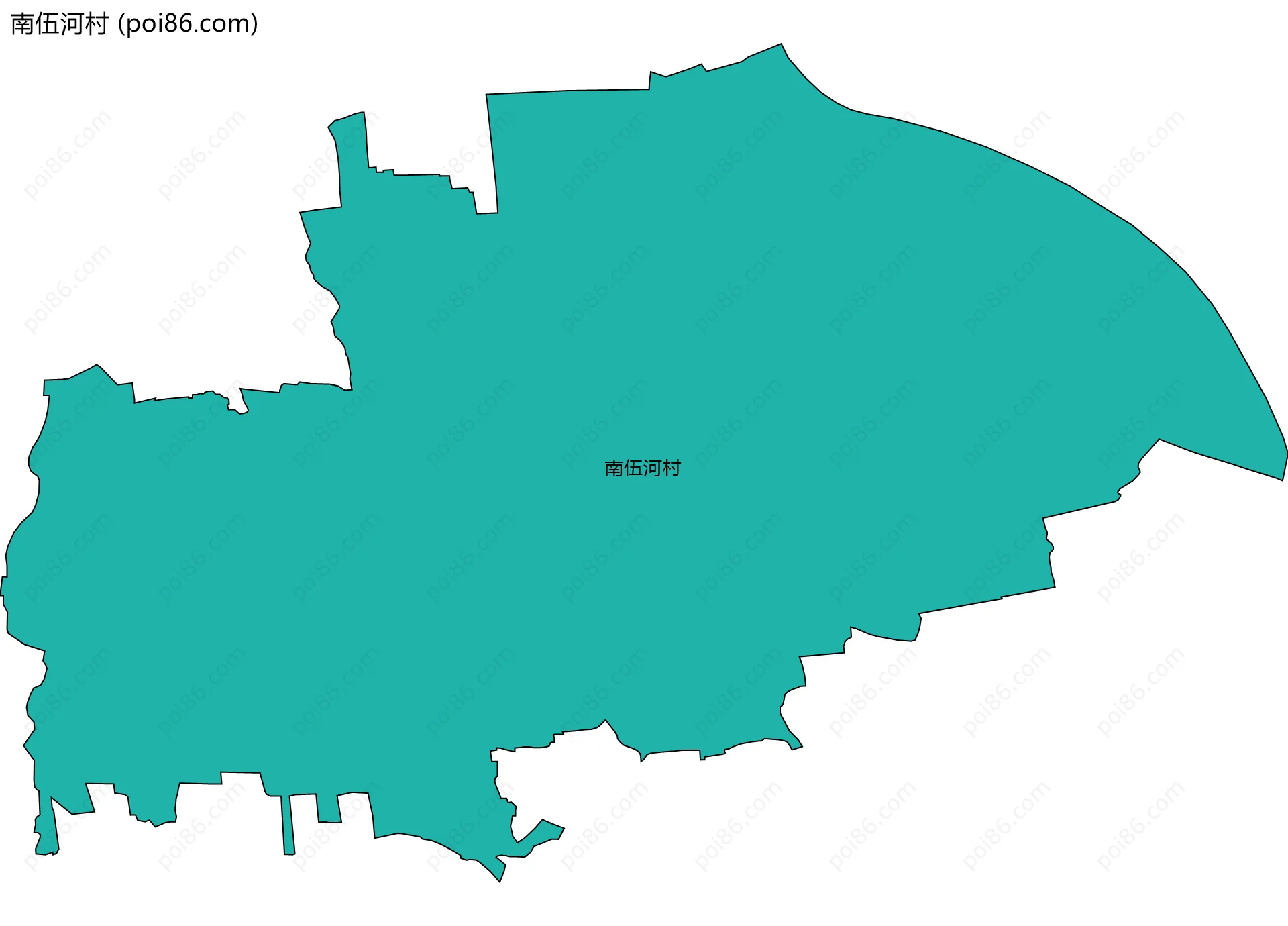 南伍河村边界地图