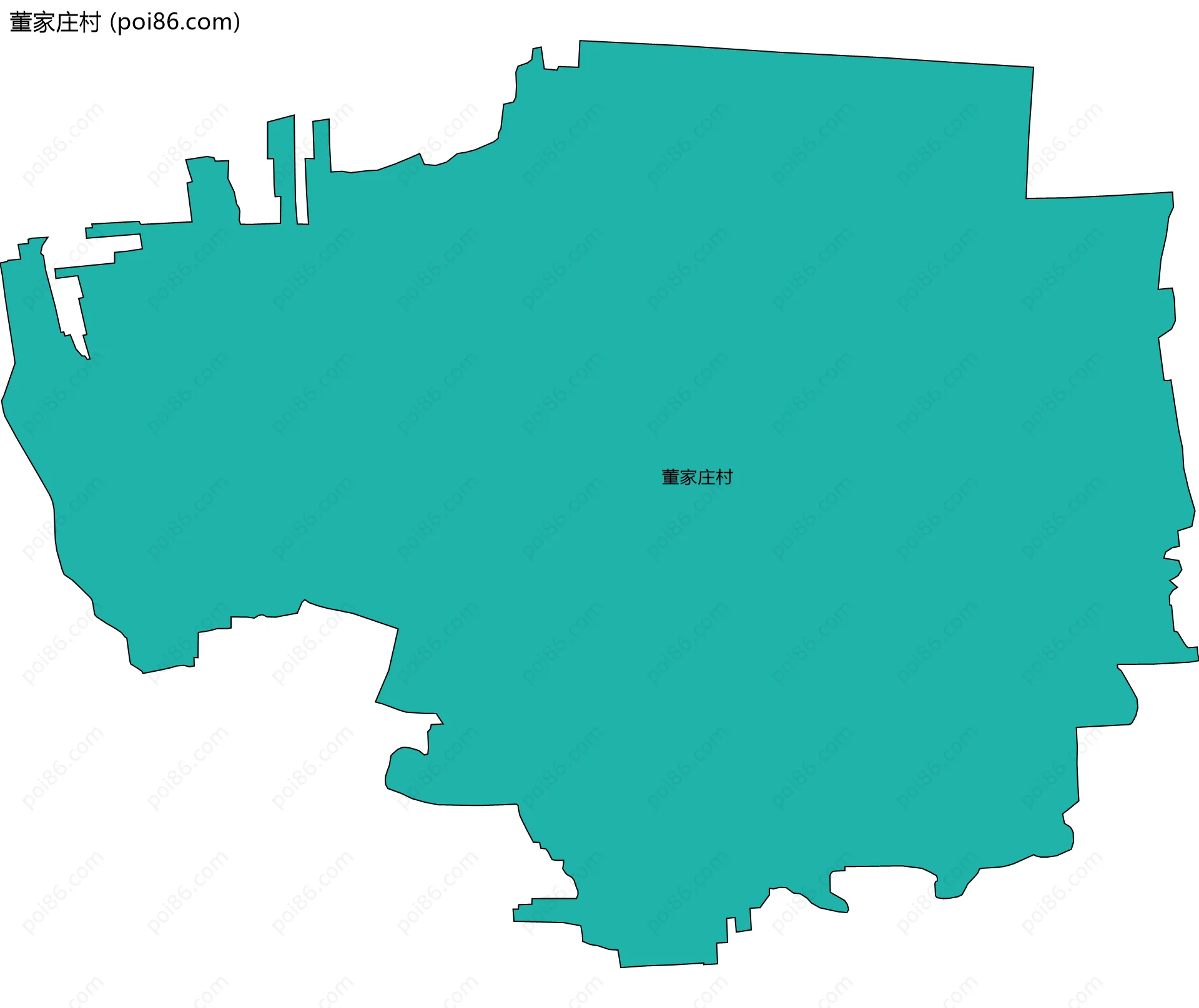 董家庄村边界地图
