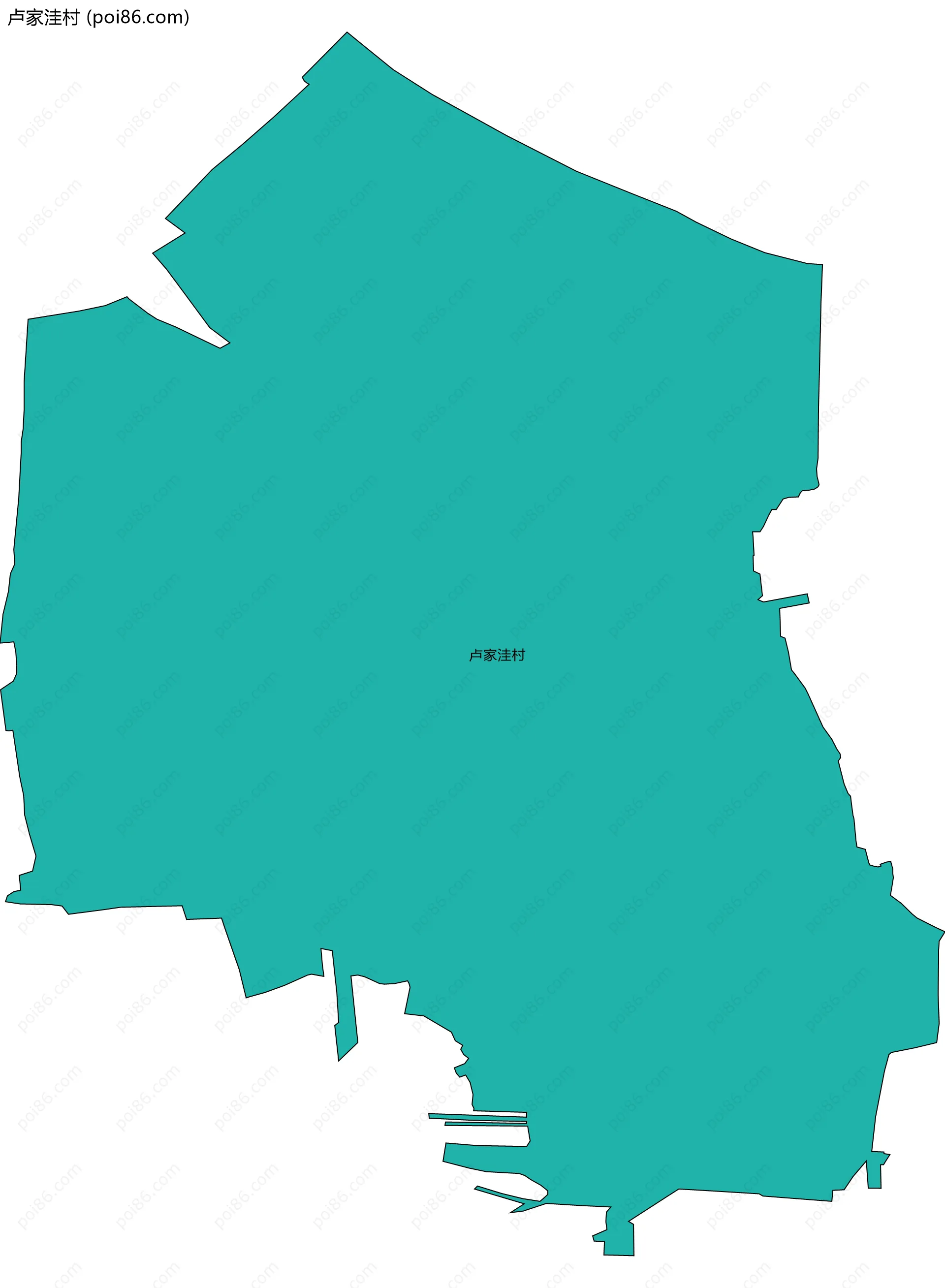 卢家洼村边界地图