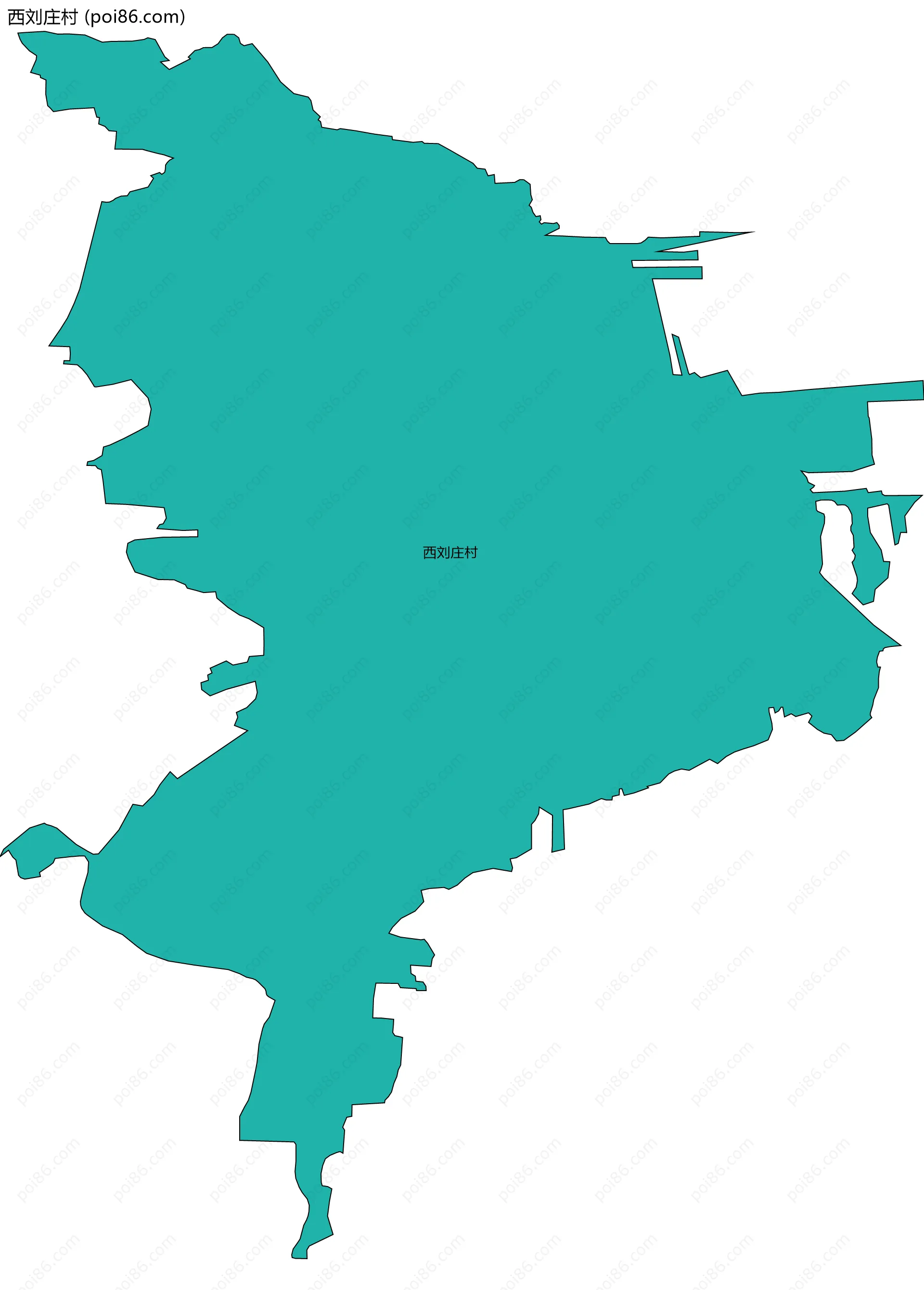 西刘庄村边界地图