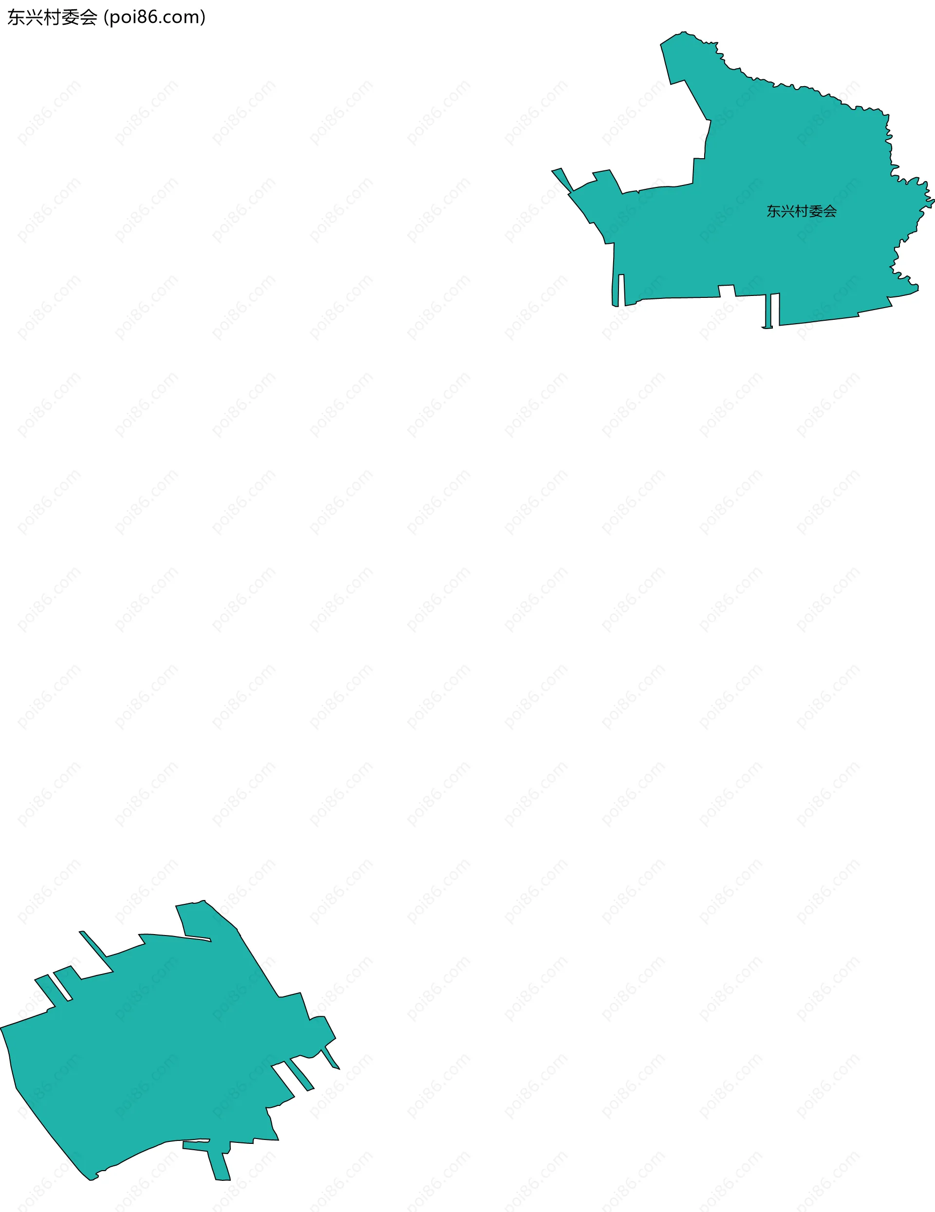 东兴村委会边界地图