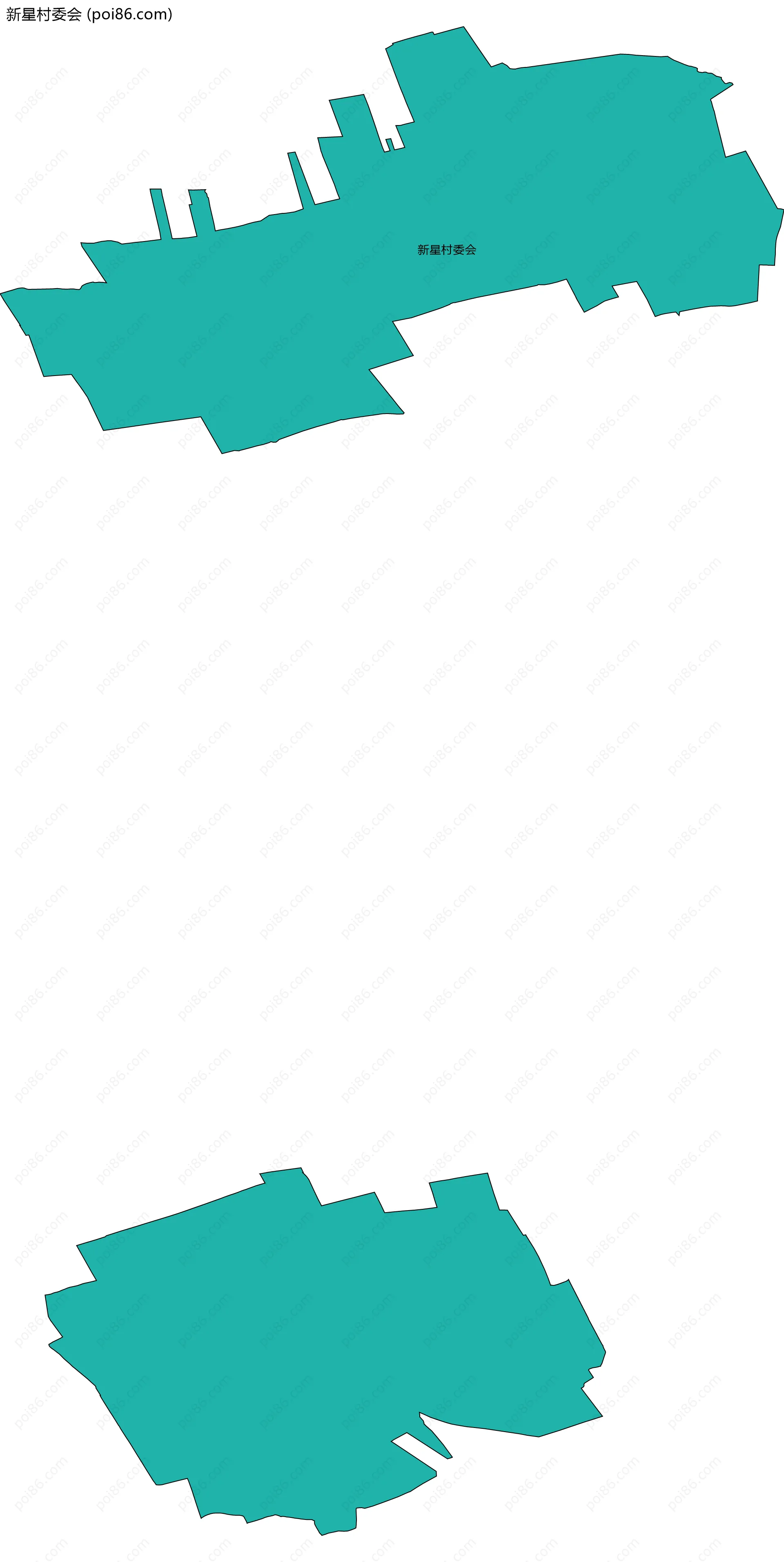 新星村委会边界地图