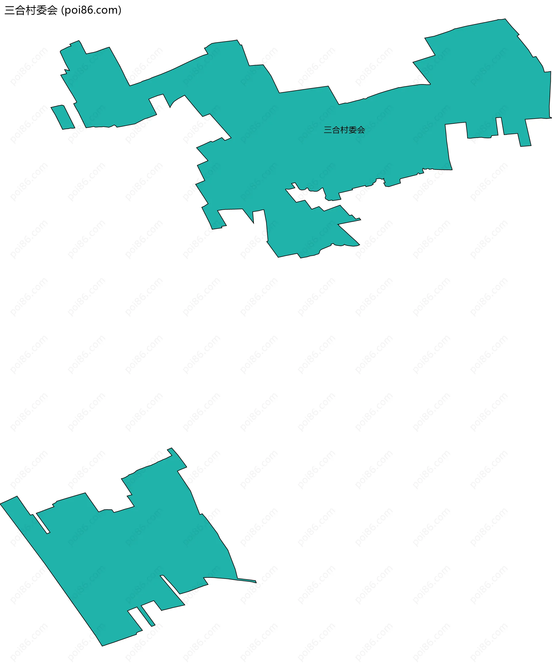 三合村委会边界地图