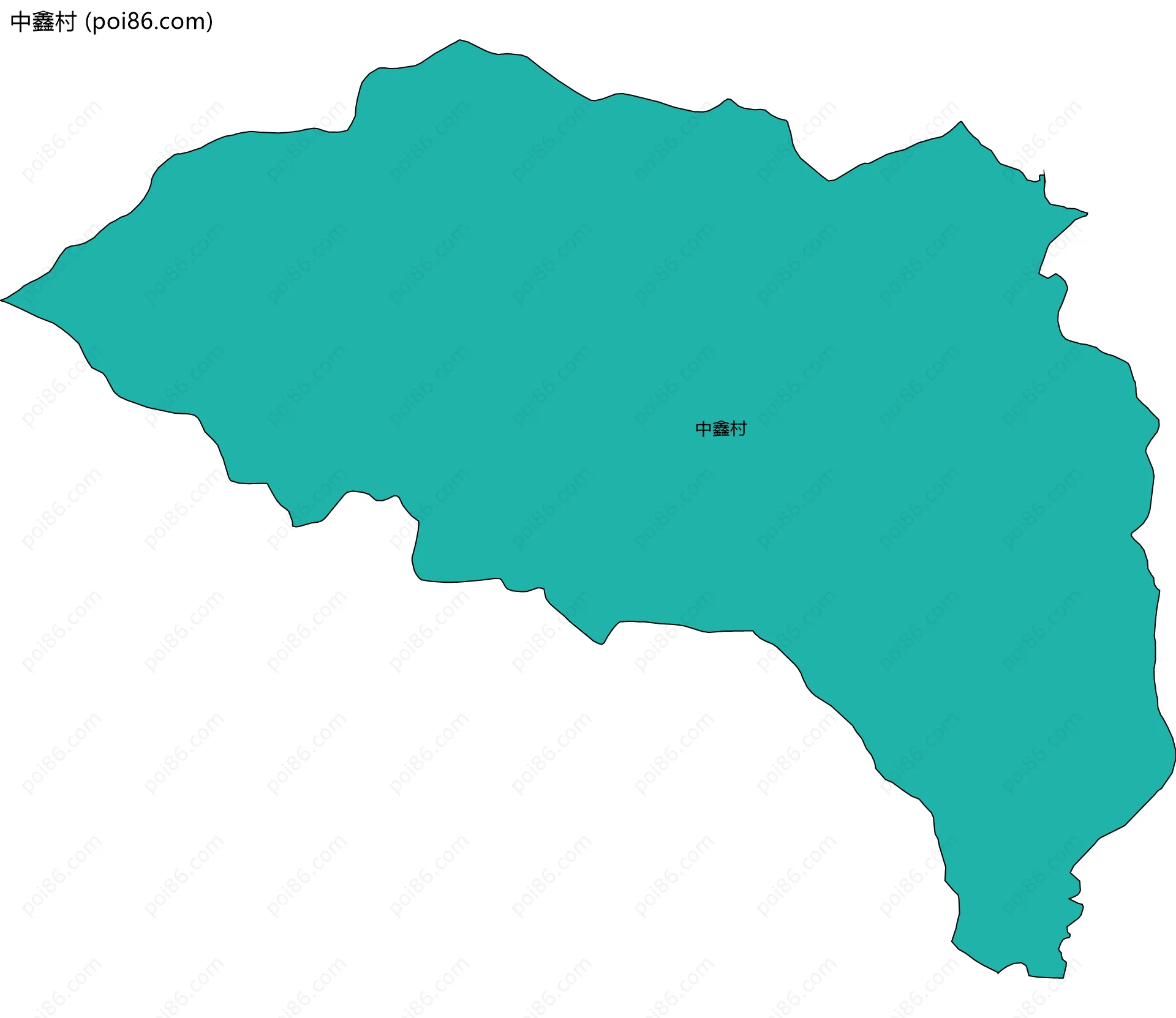 中鑫村边界地图