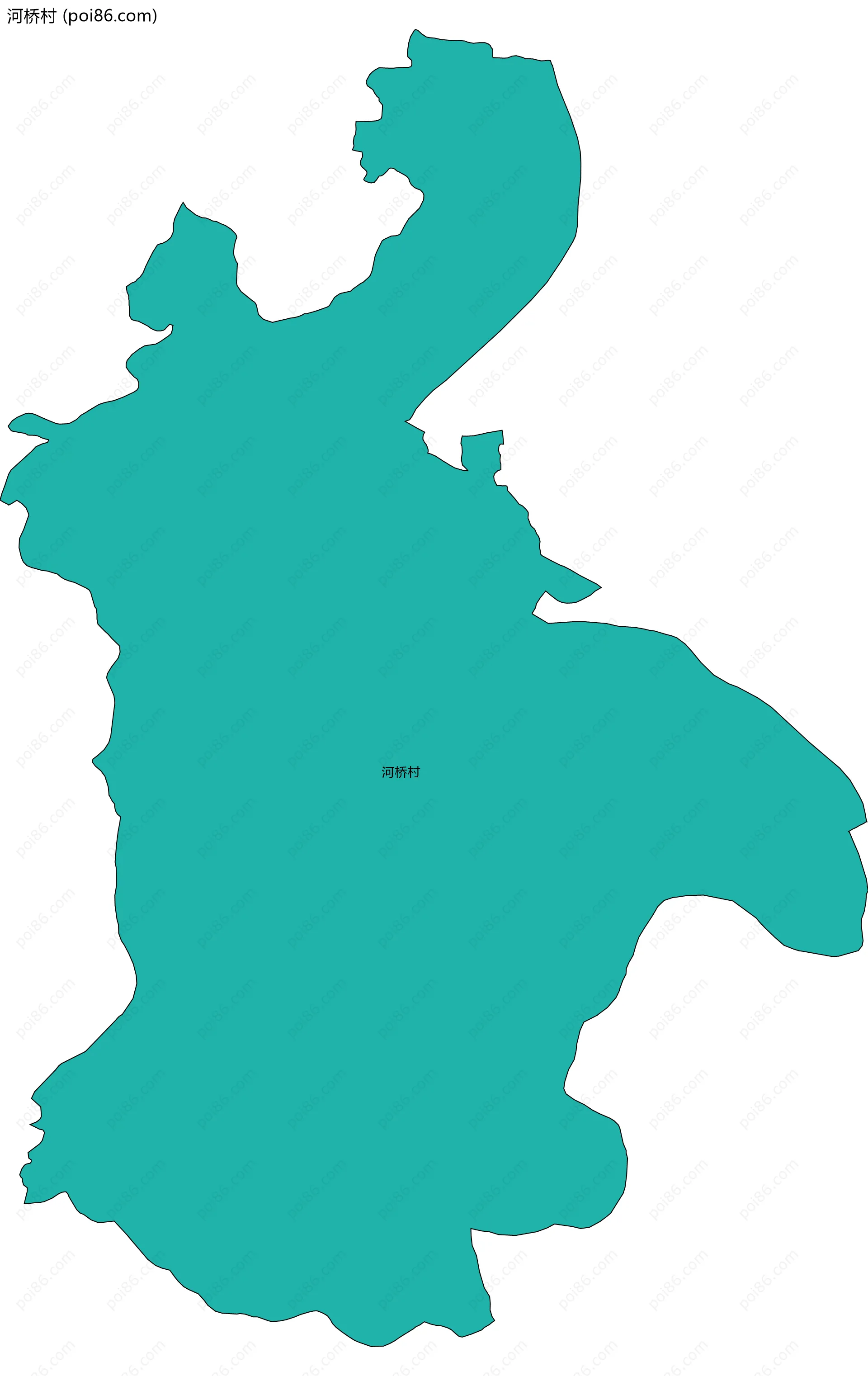 河桥村边界地图