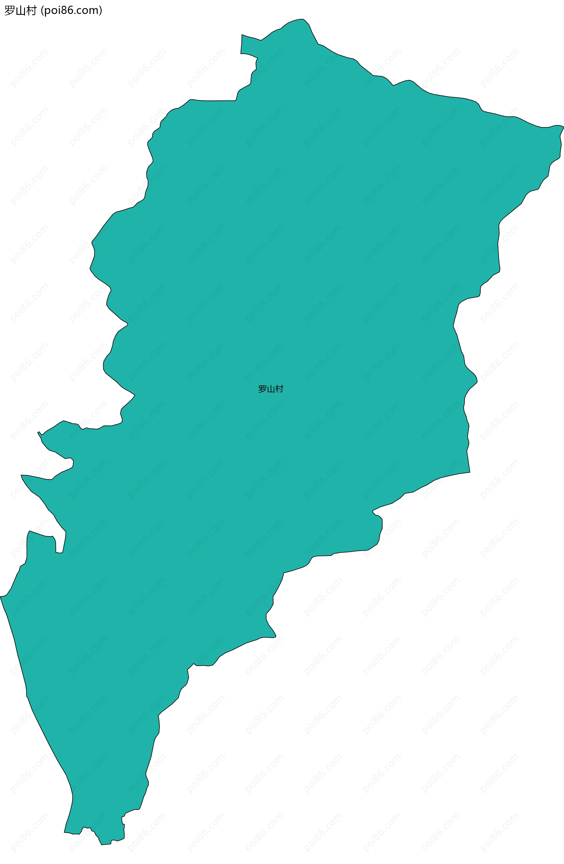 罗山村边界地图