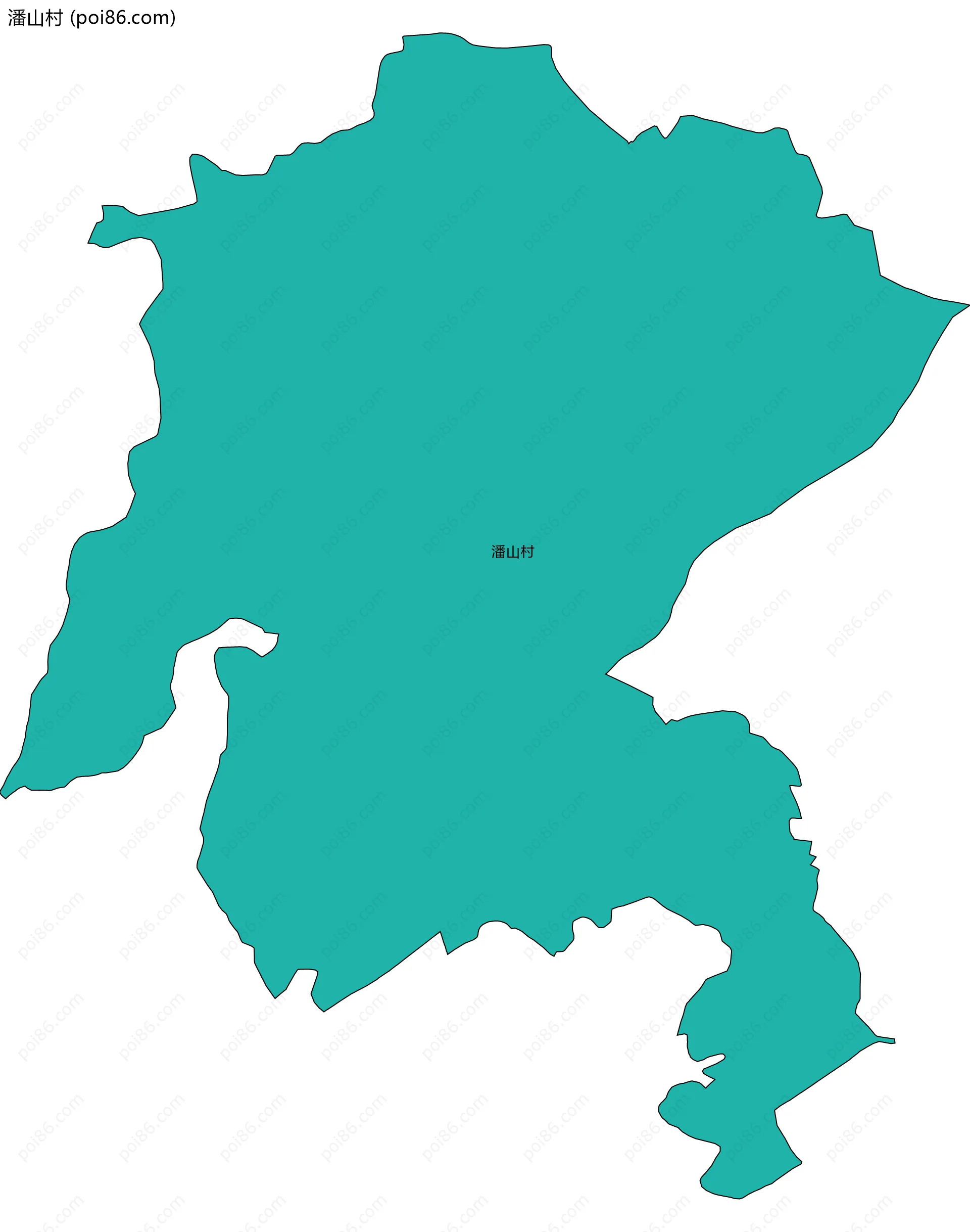 潘山村边界地图