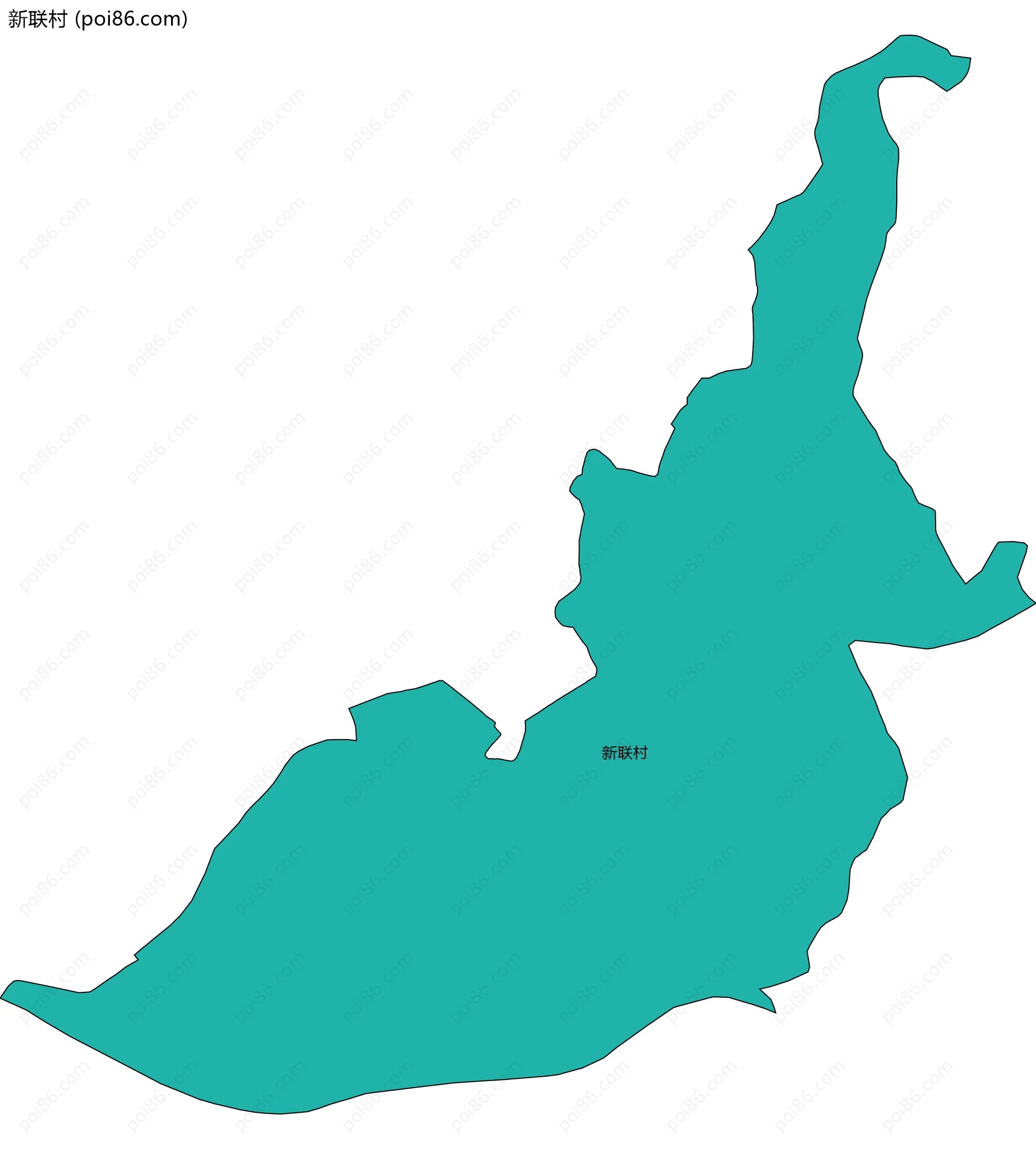 新联村边界地图