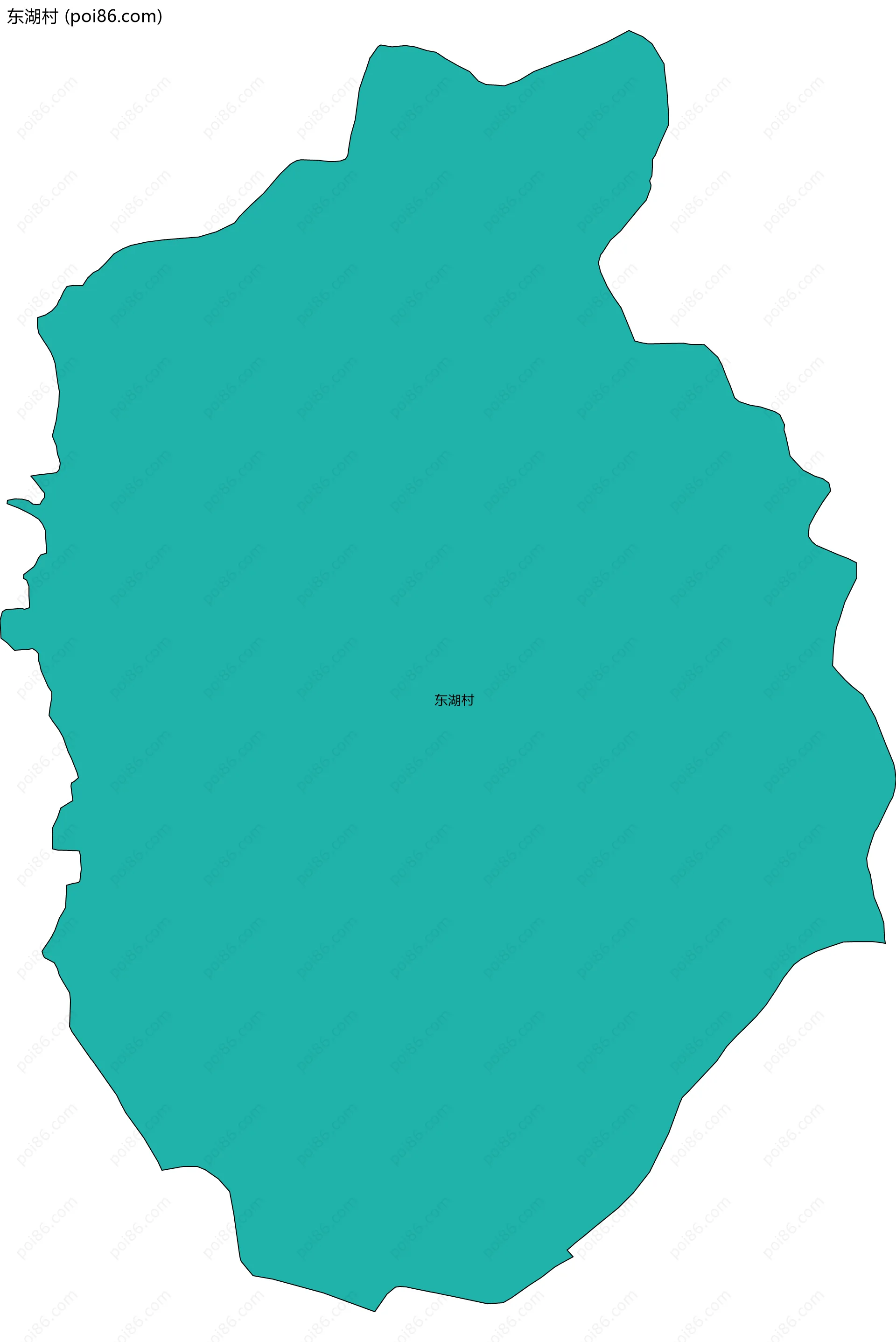东湖村边界地图