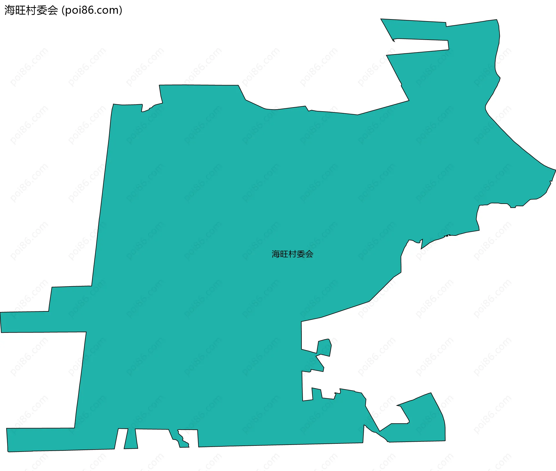 海旺村委会边界地图