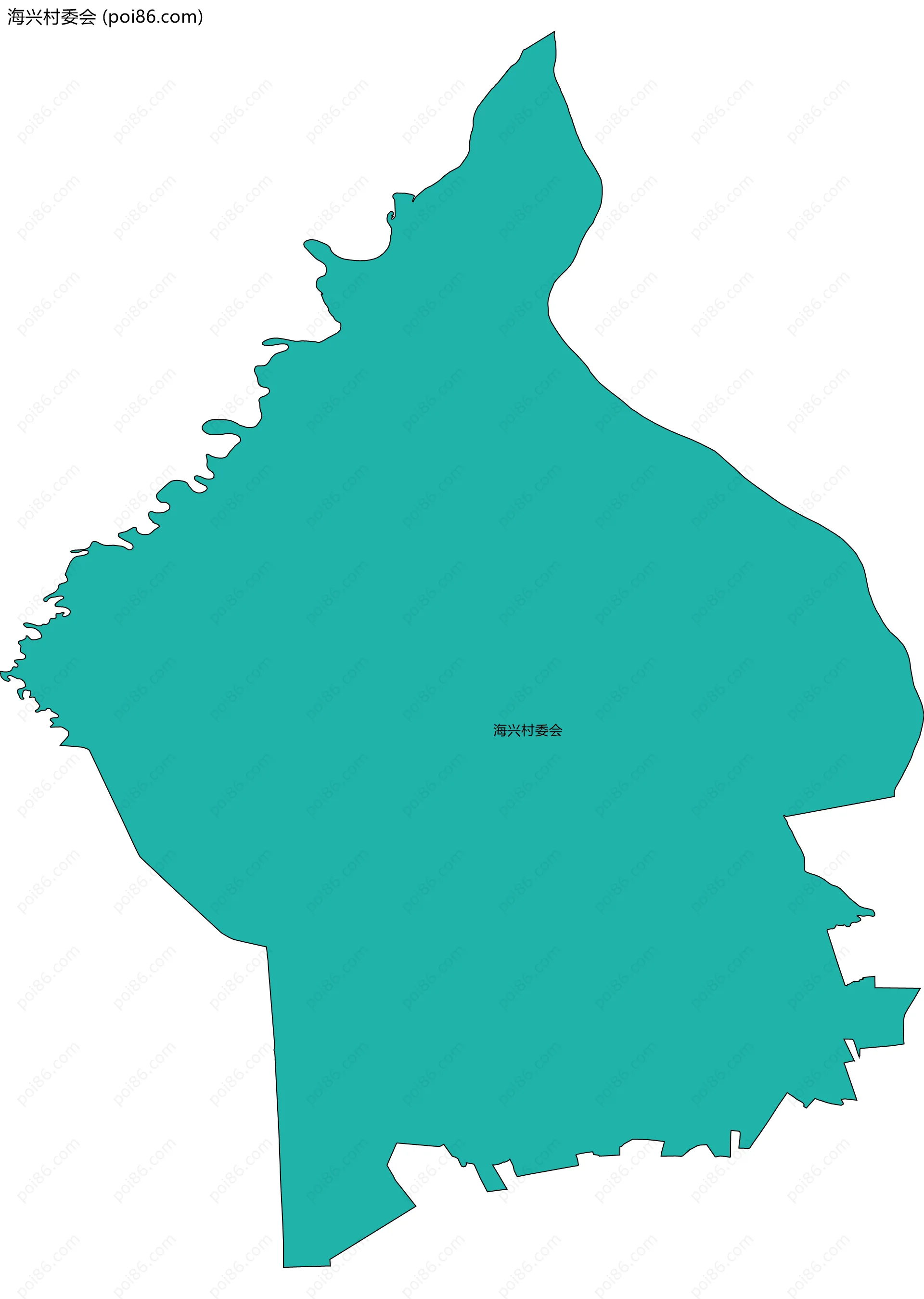 海兴村委会边界地图