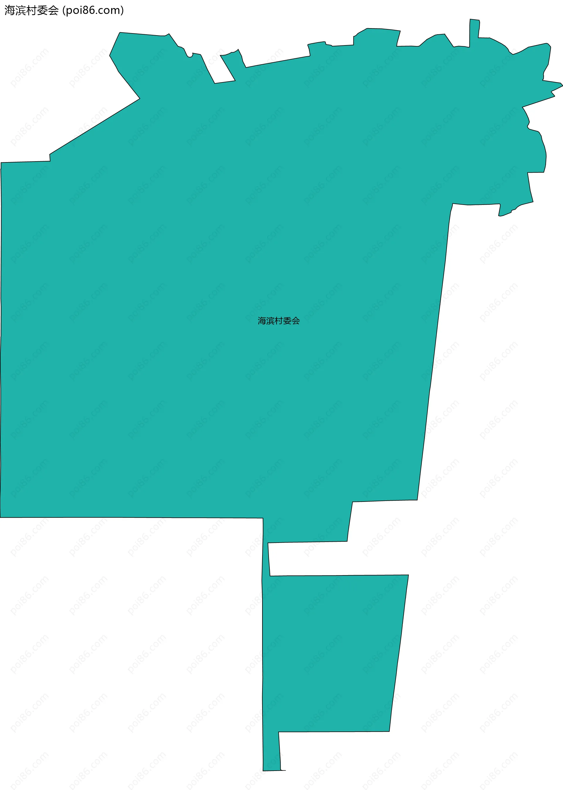 海滨村委会边界地图