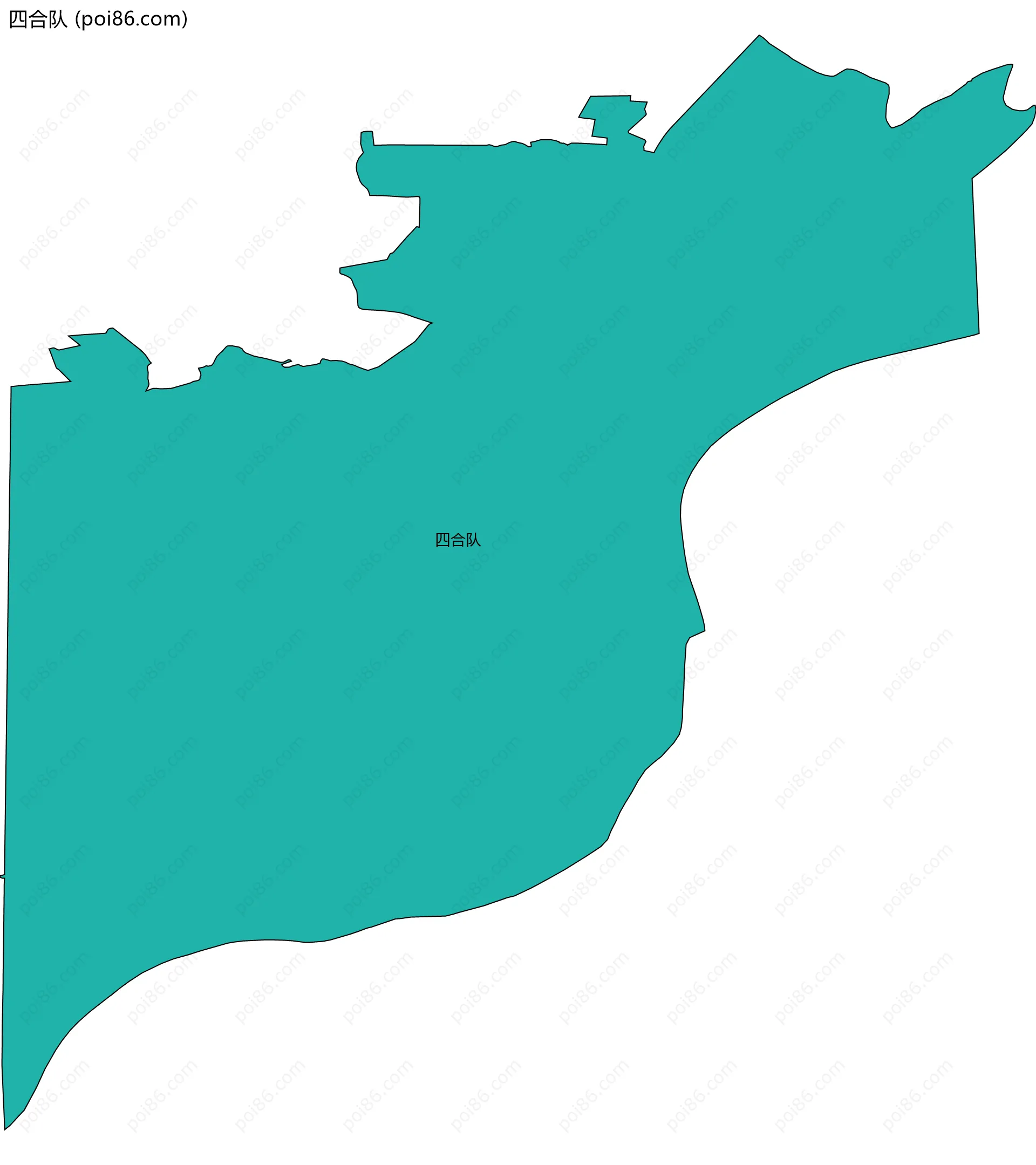 四合队边界地图