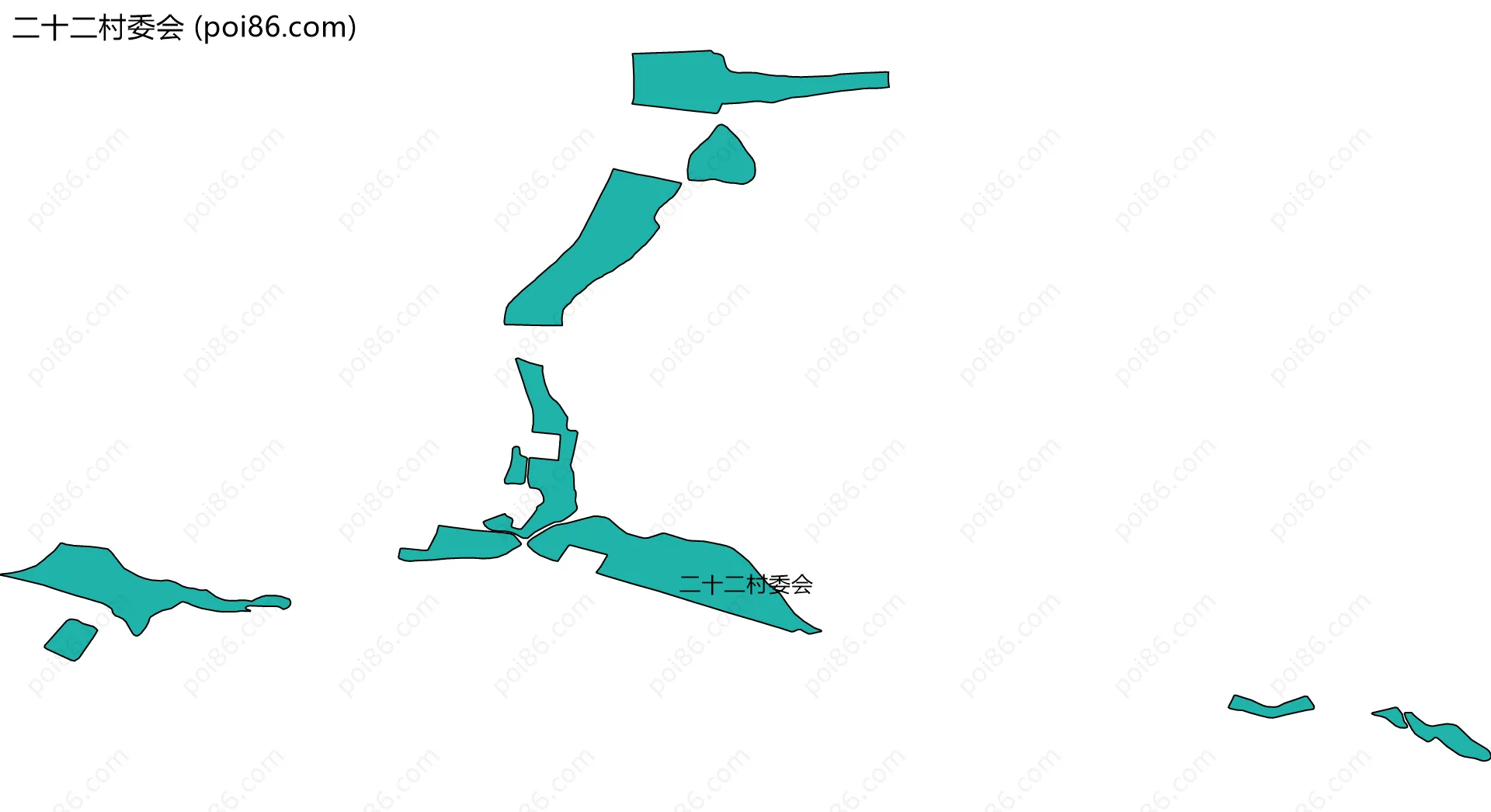 二十二村委会边界地图