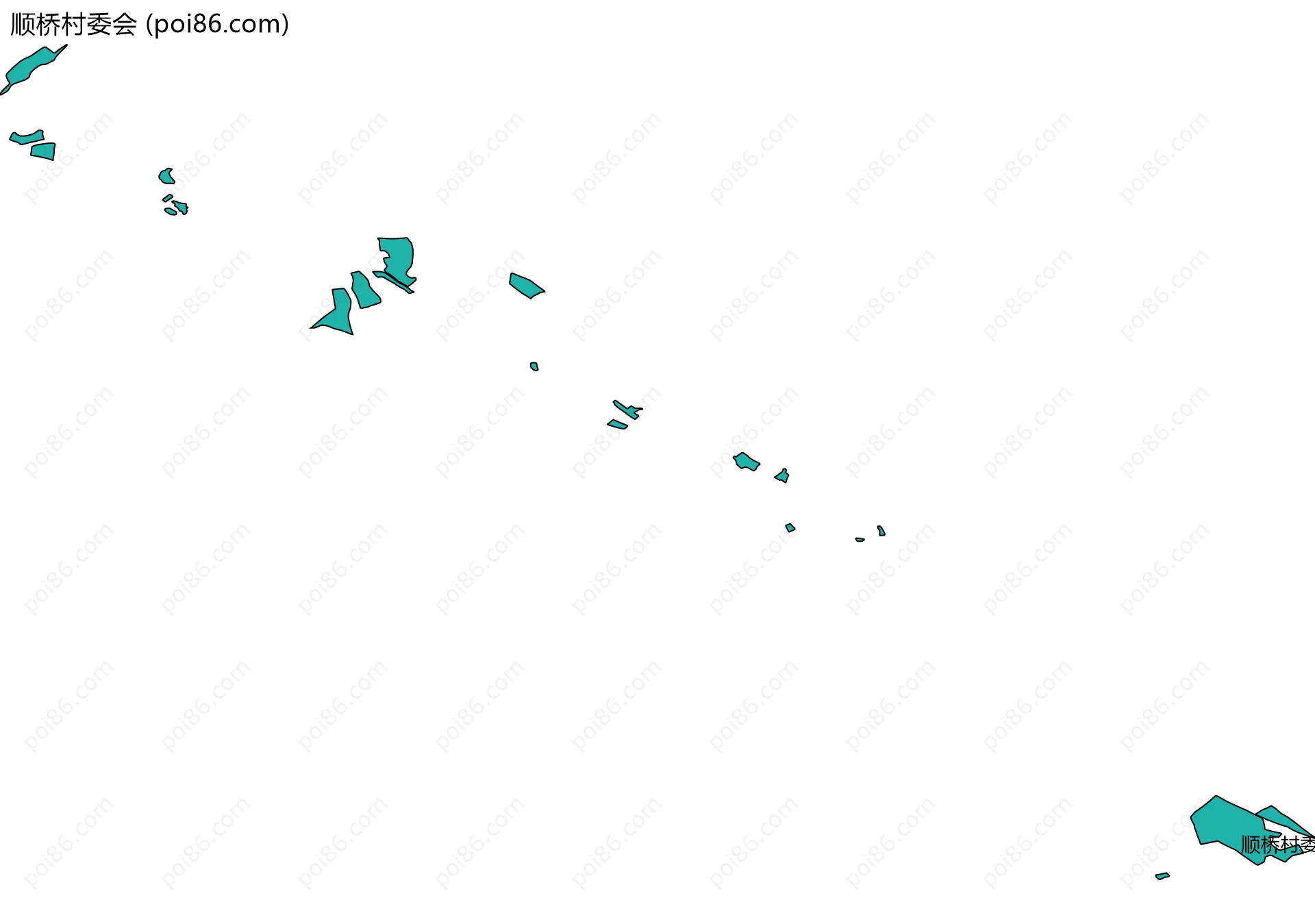 顺桥村委会边界地图