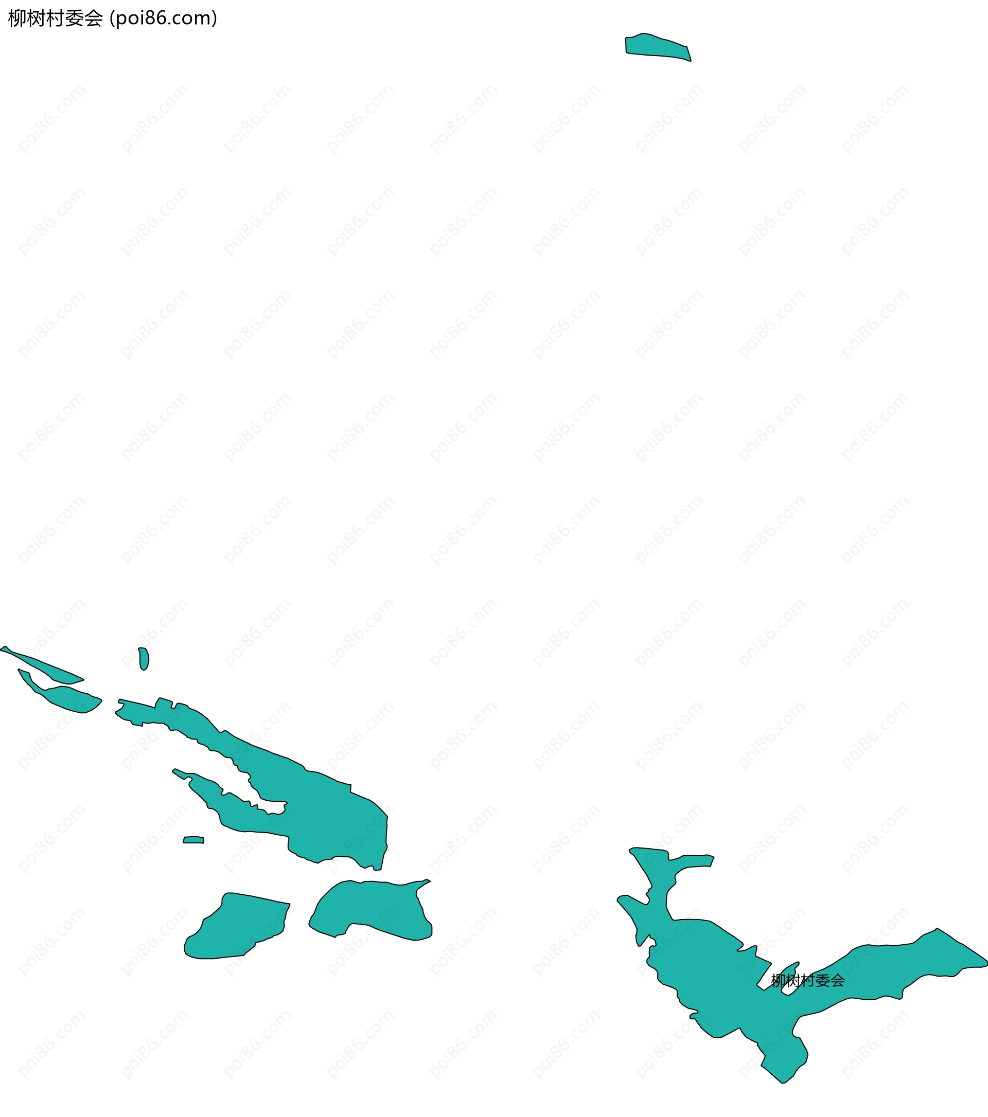 柳树村委会边界地图