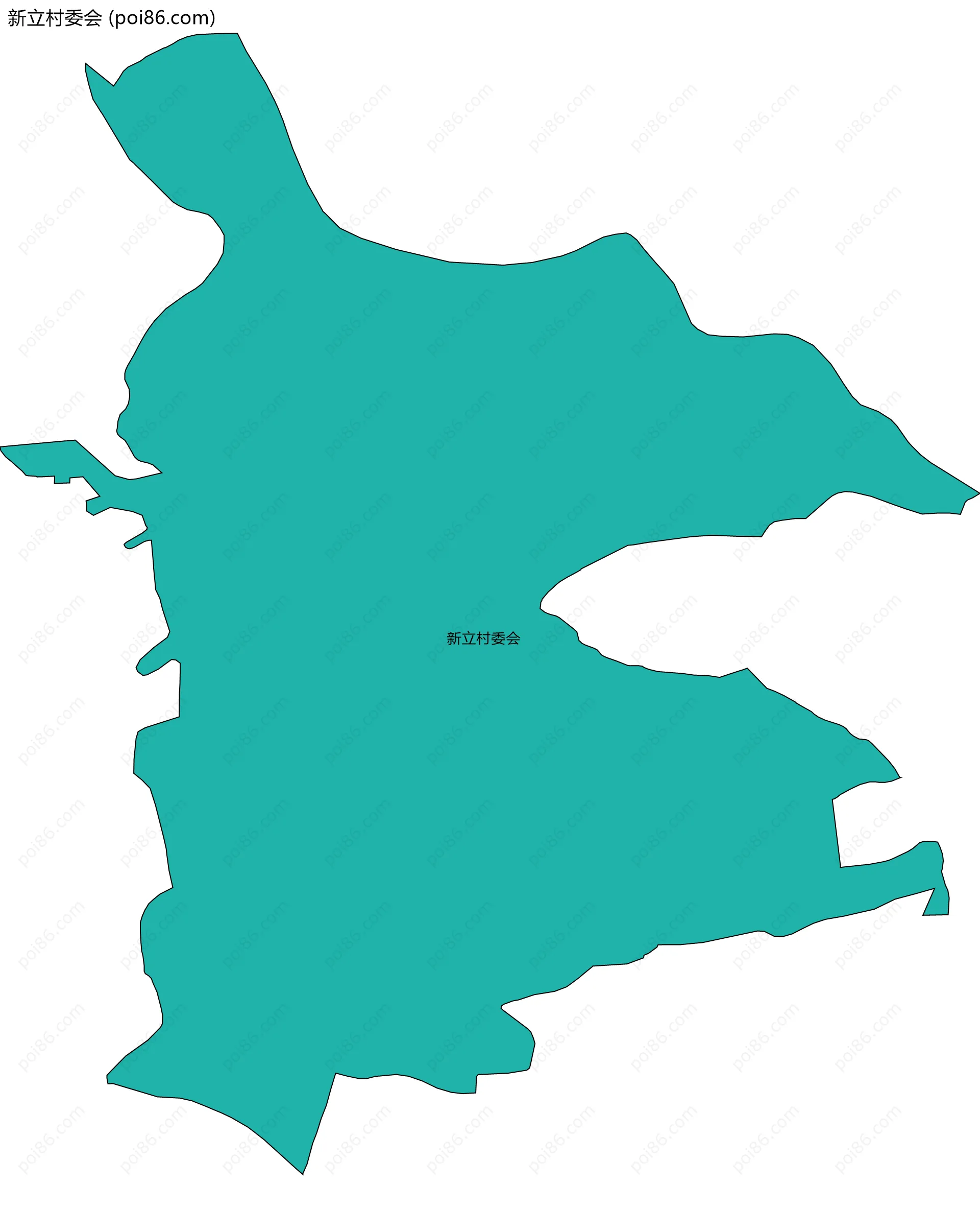 新立村委会边界地图