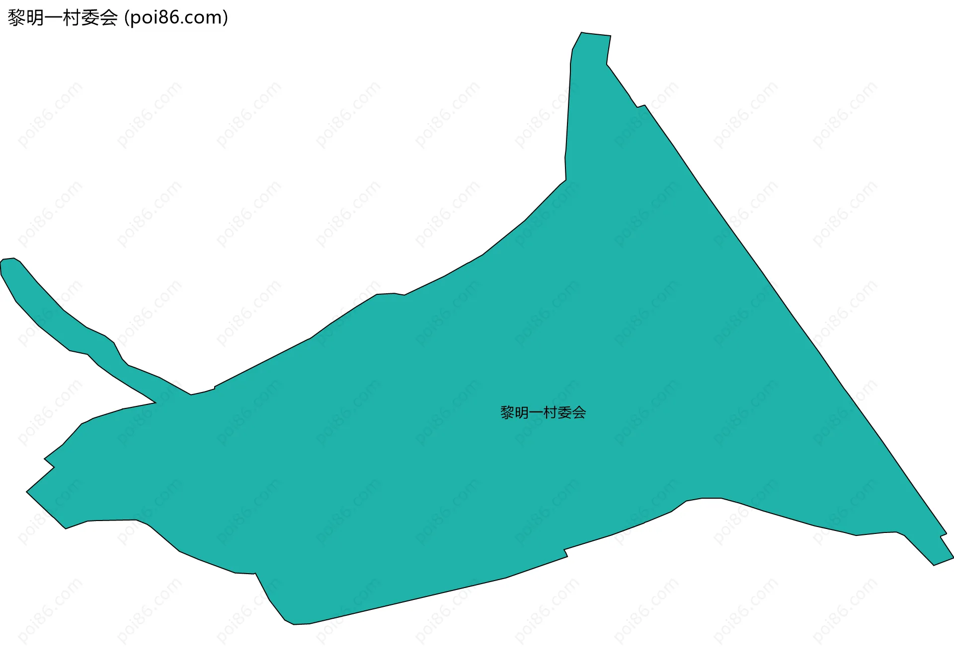 黎明一村委会边界地图