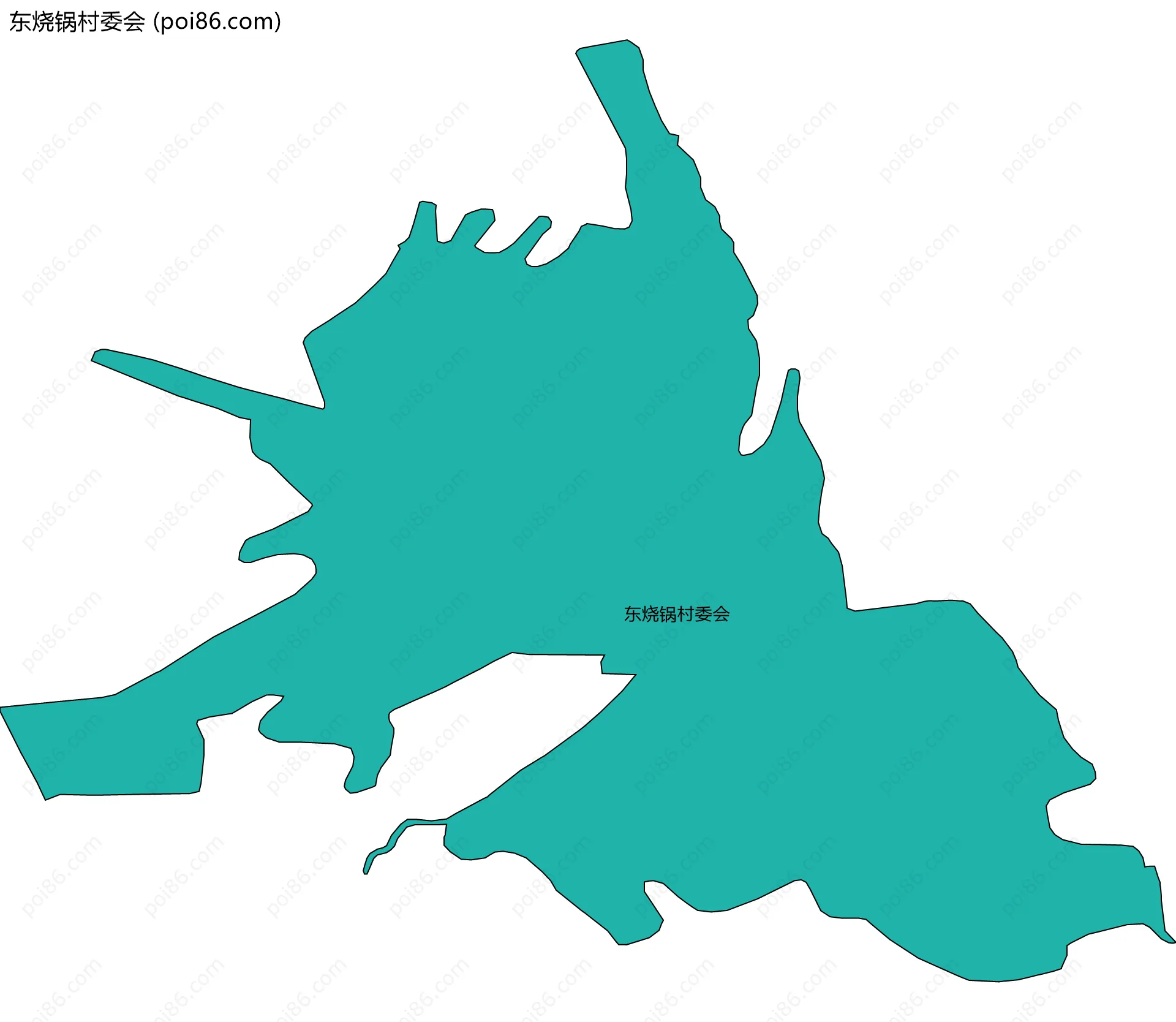 东烧锅村委会边界地图