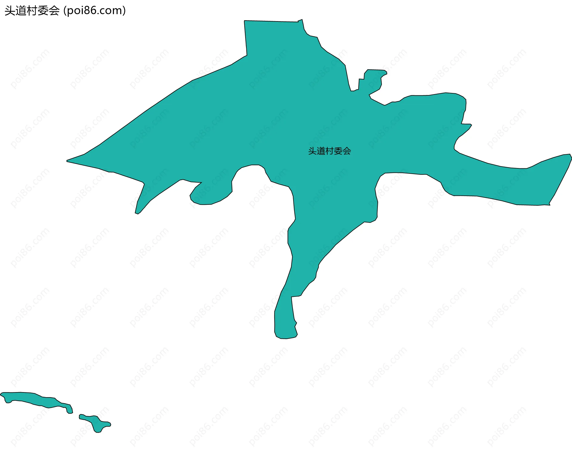头道村委会边界地图