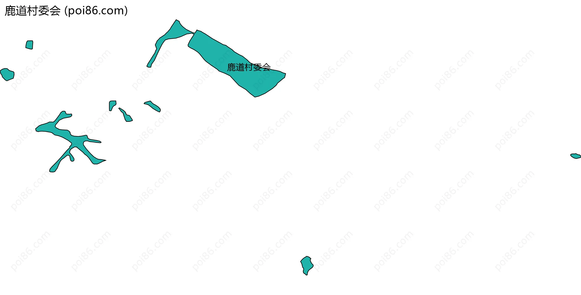鹿道村委会边界地图