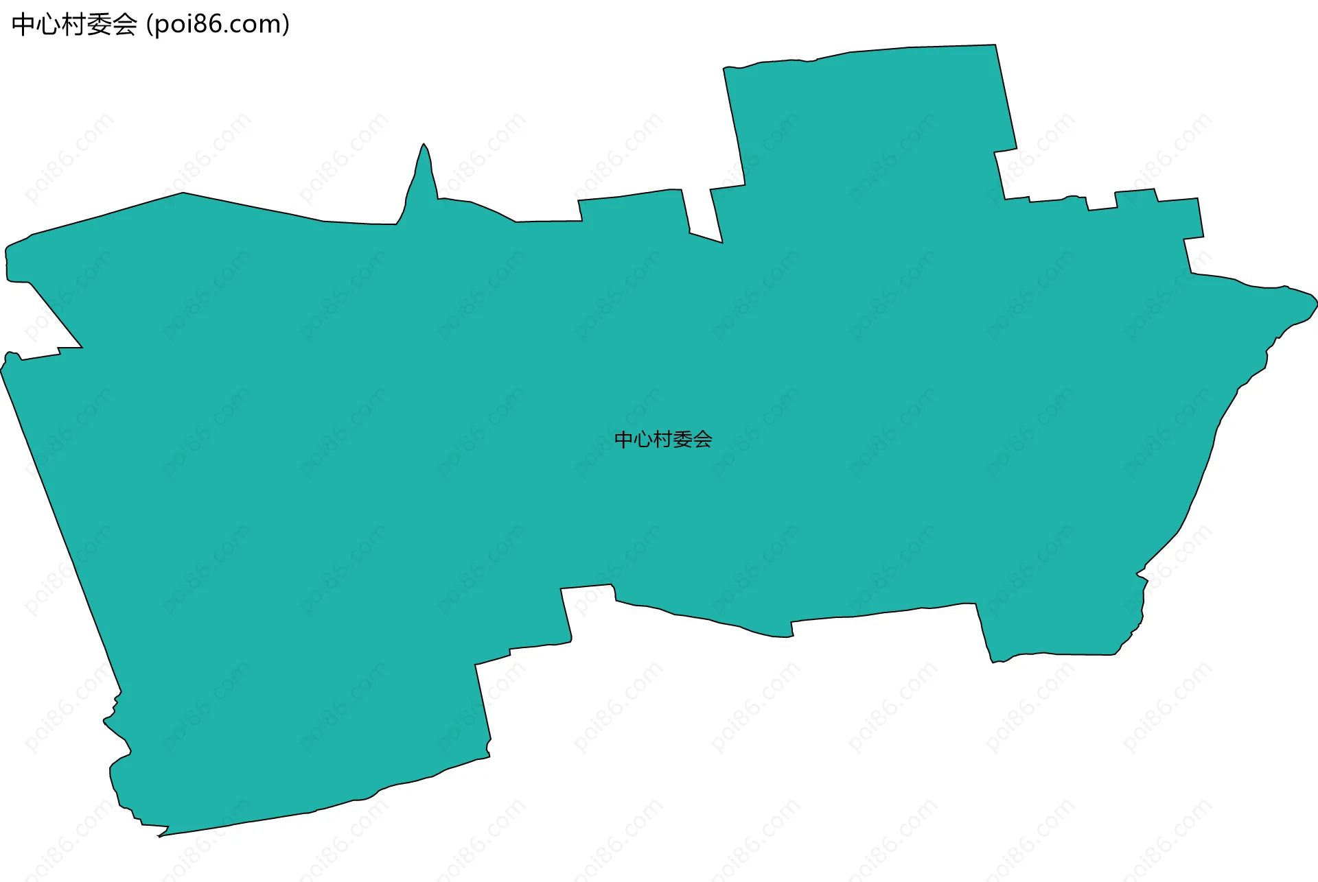 中心村委会边界地图