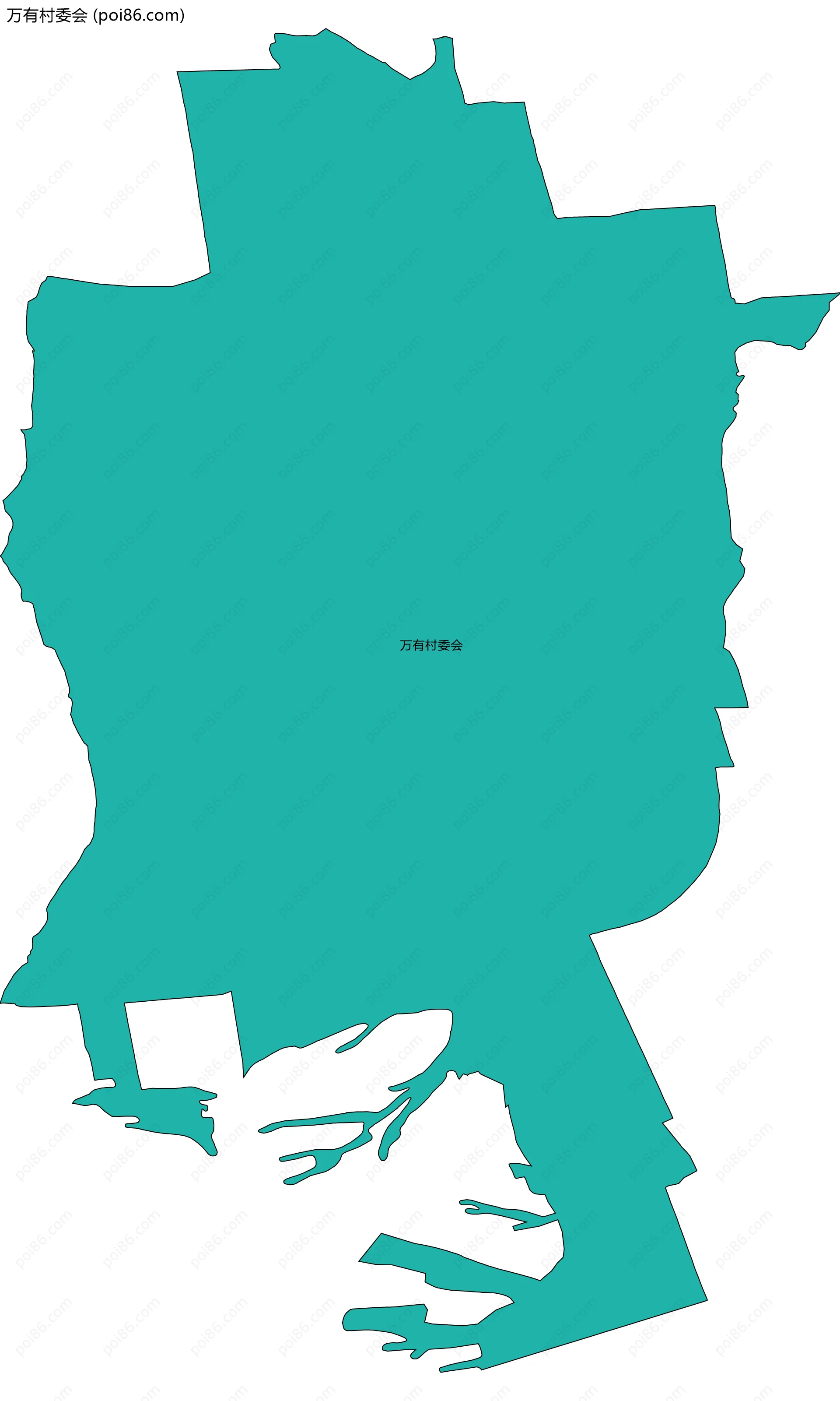 万有村委会边界地图