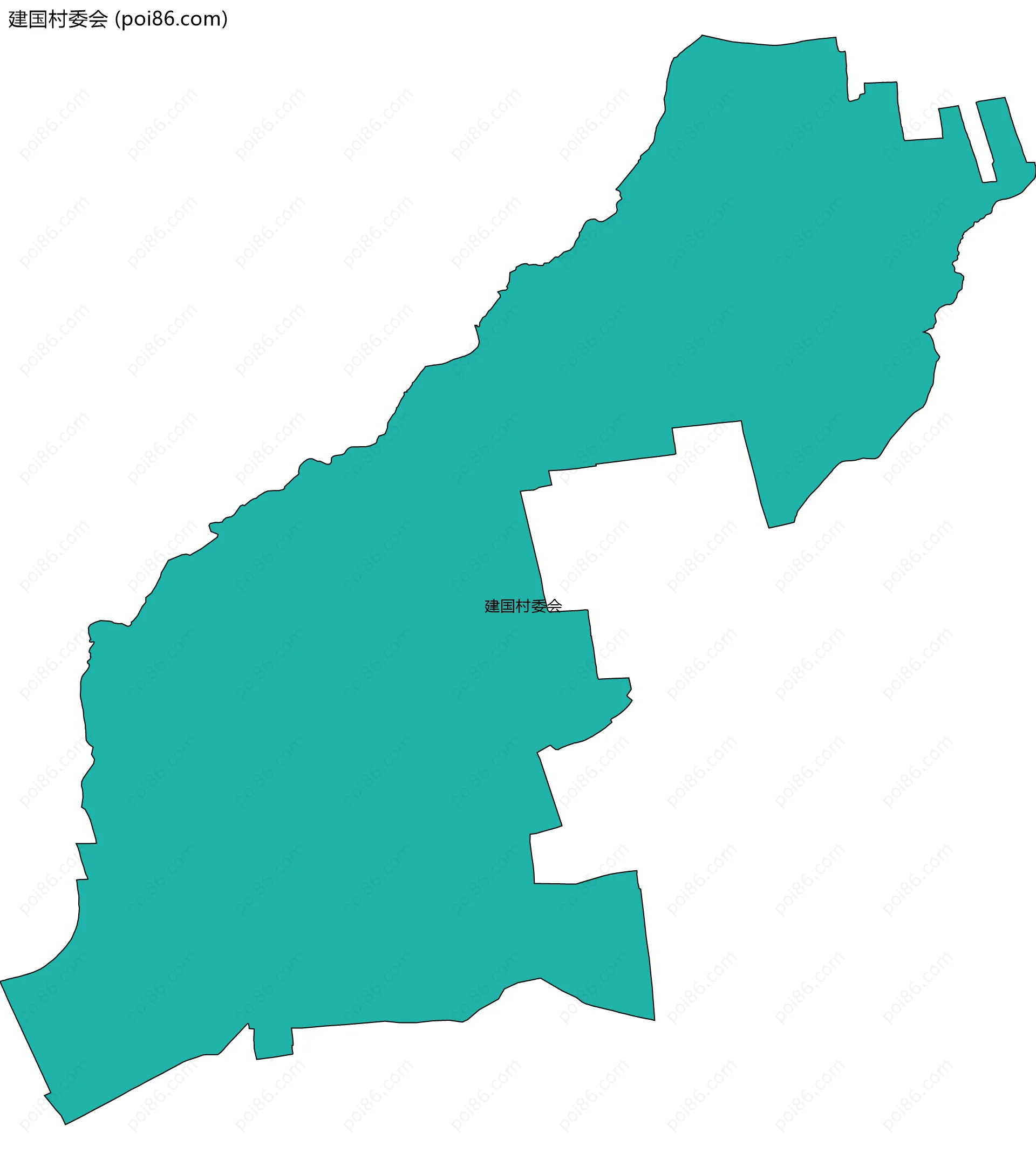 建国村委会边界地图