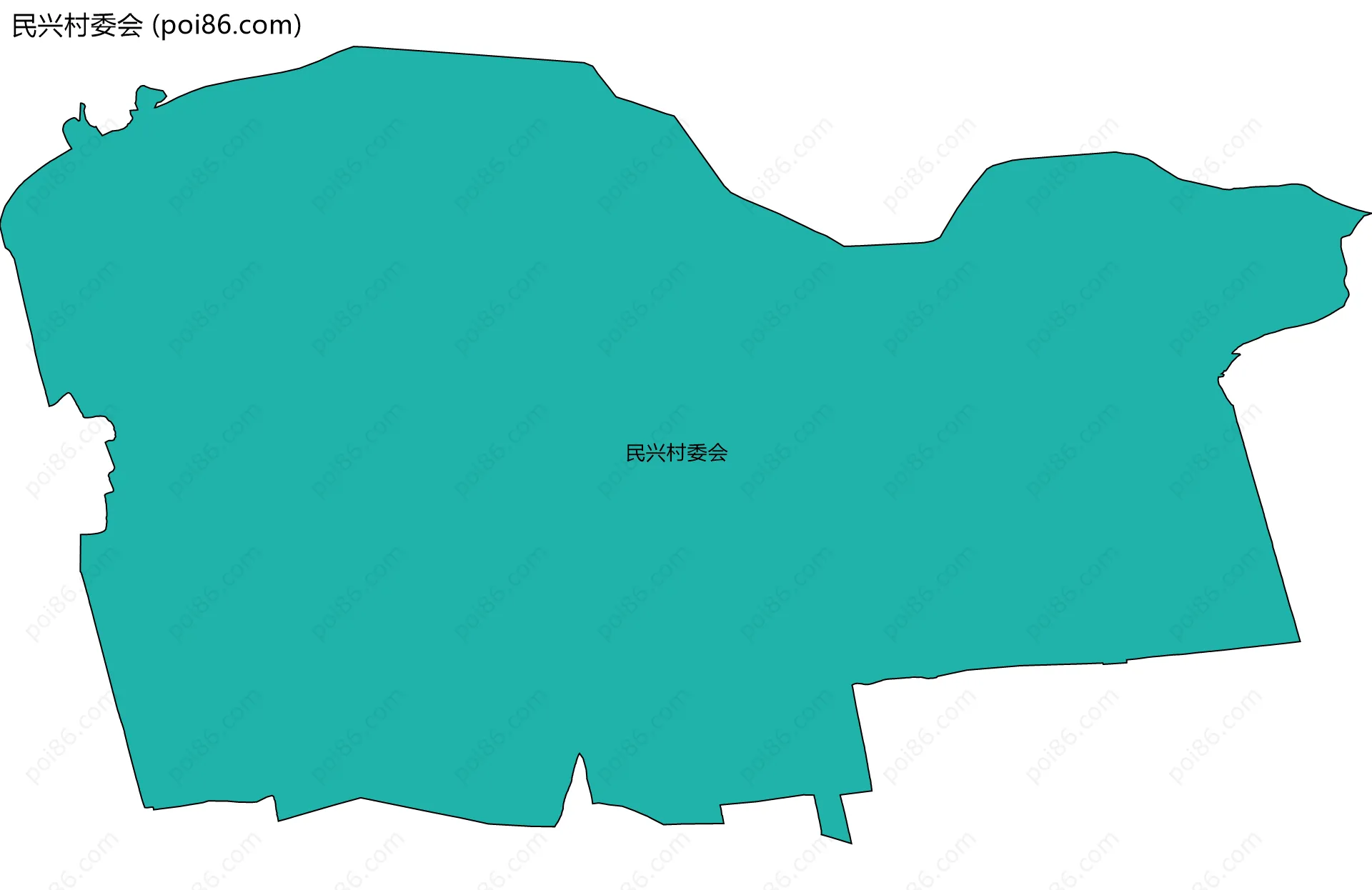 民兴村委会边界地图