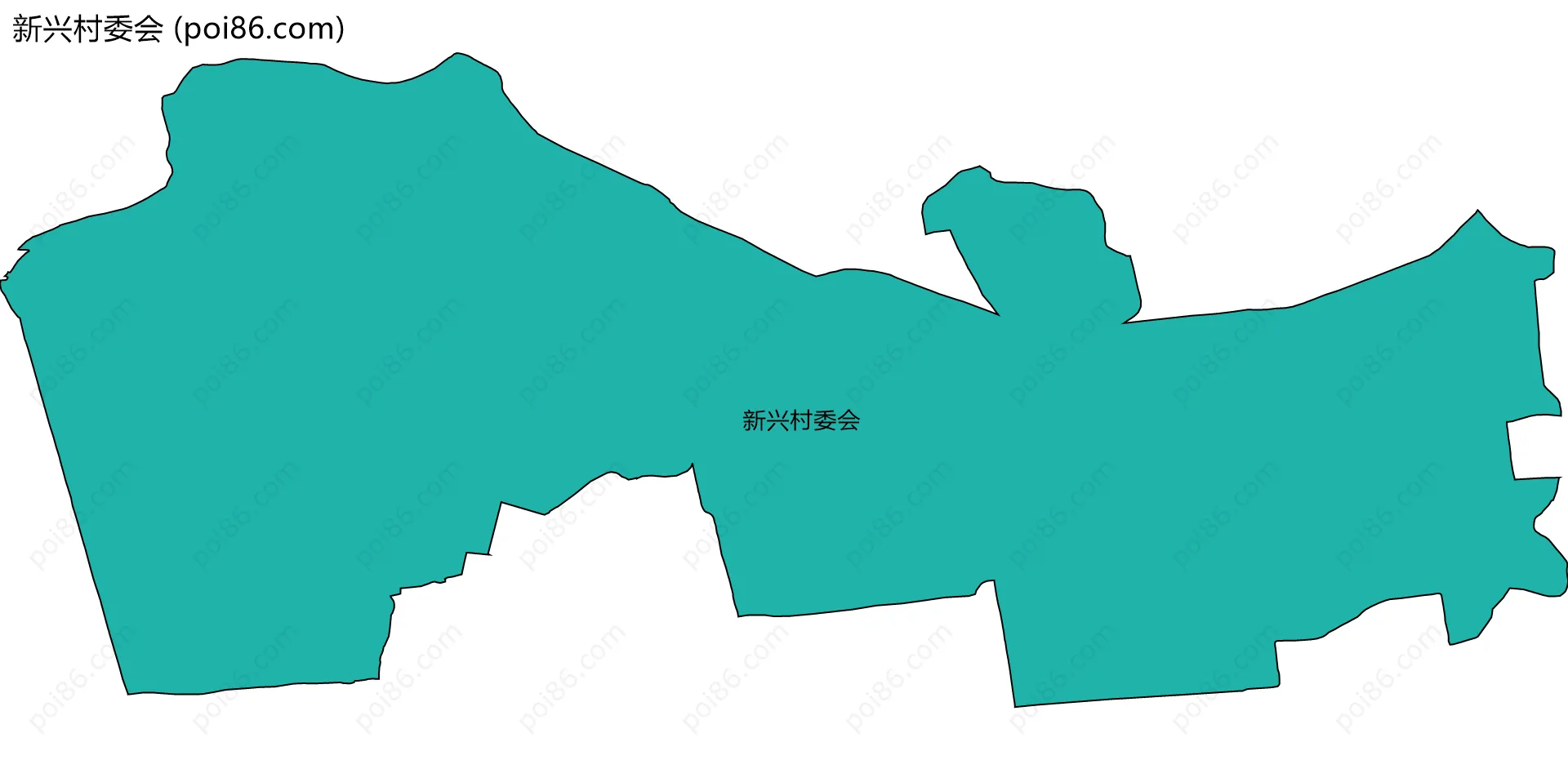 新兴村委会边界地图