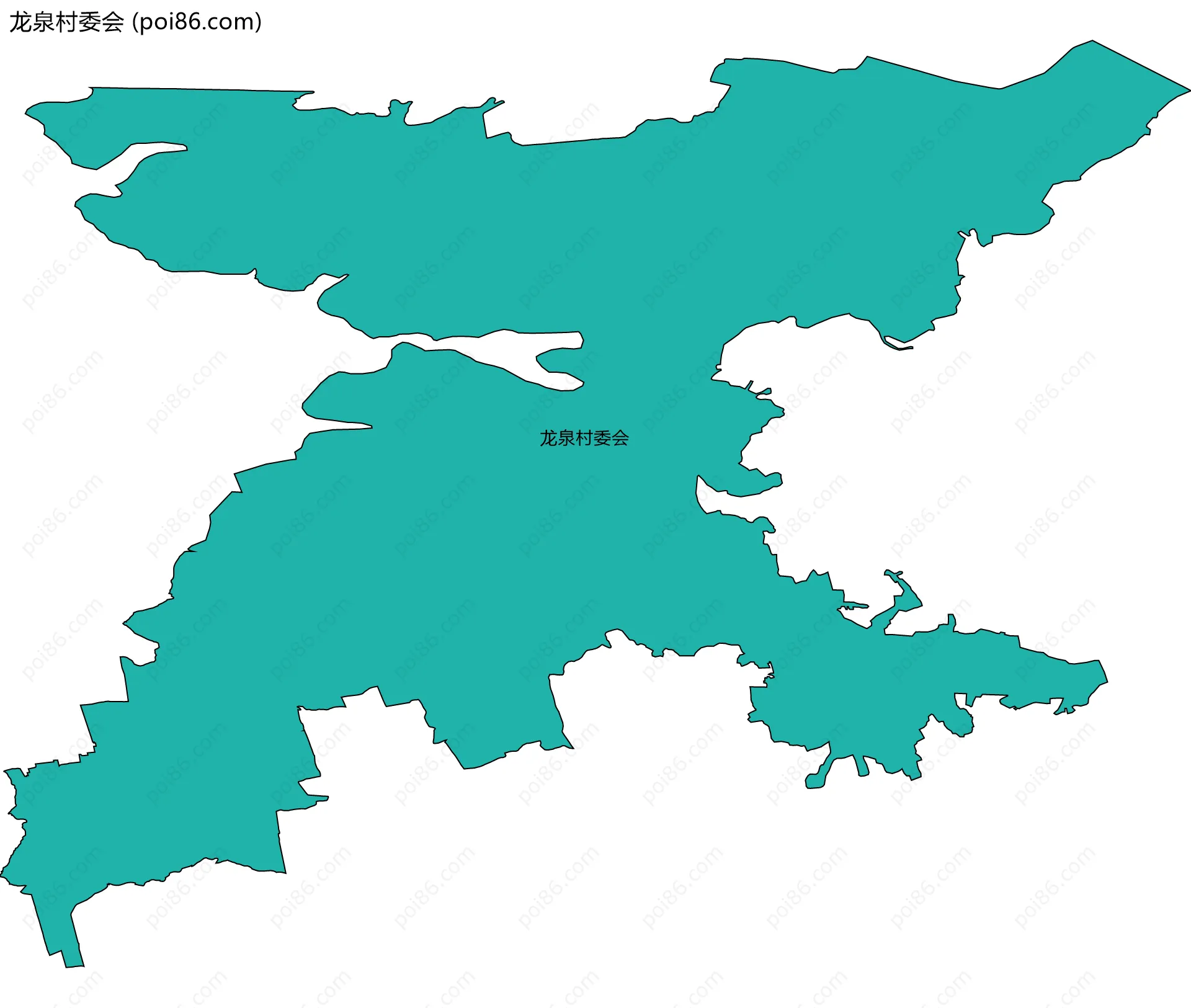 龙泉村委会边界地图