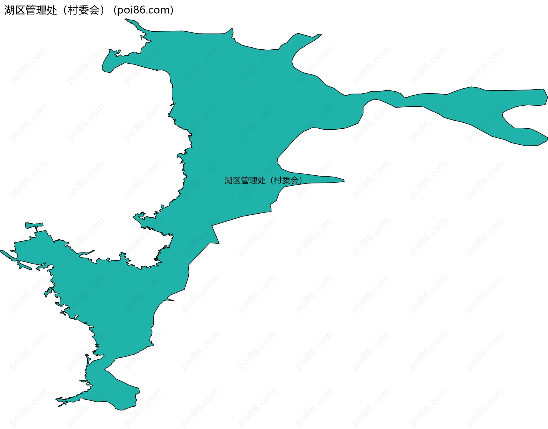 湖区管理处（村委会）边界地图