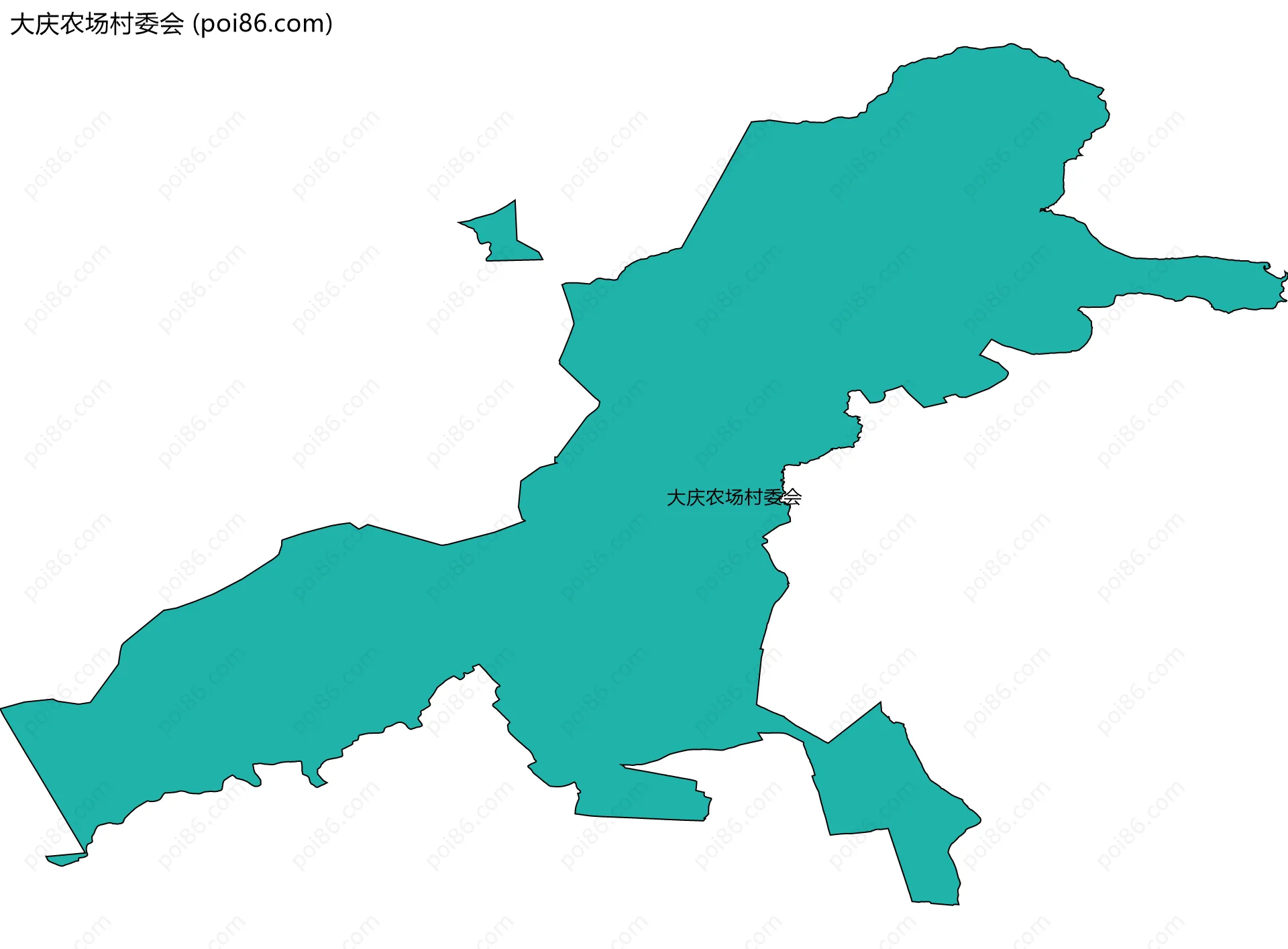 大庆农场村委会边界地图
