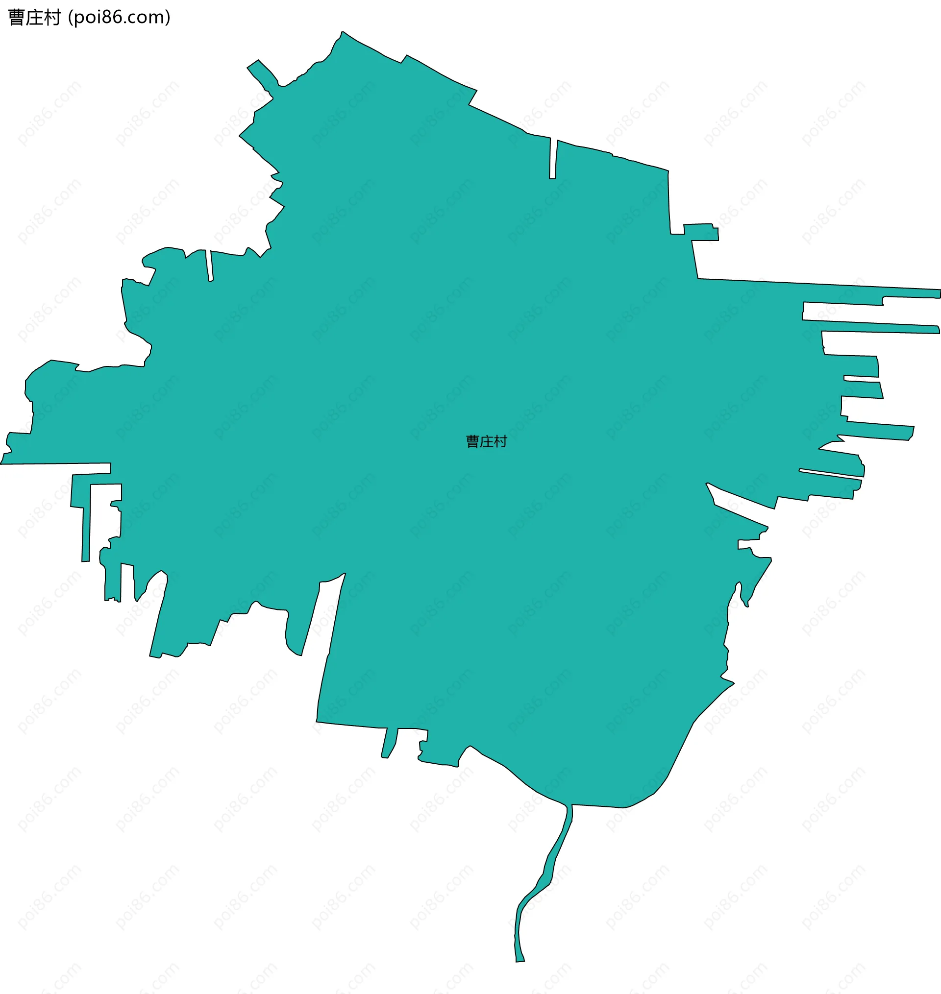 曹庄村边界地图