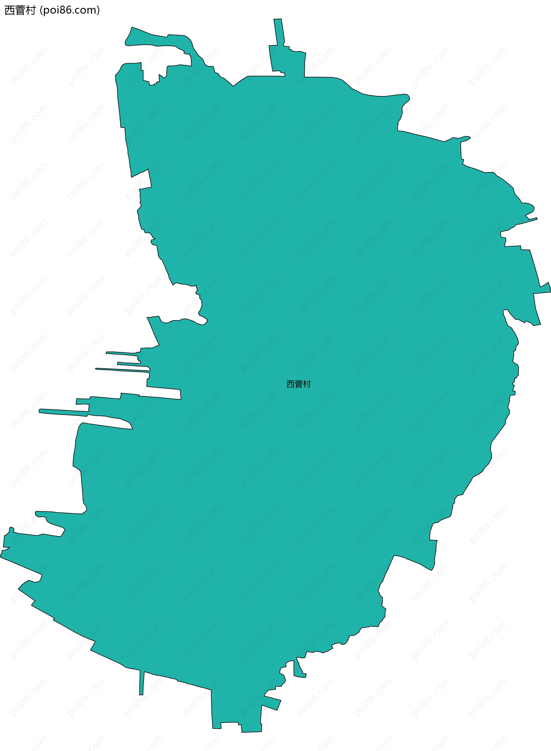 西菅村边界地图