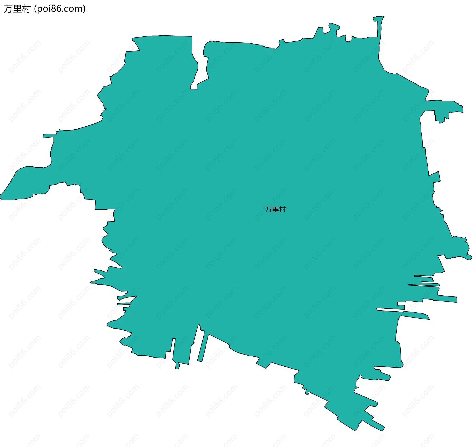 万里村边界地图