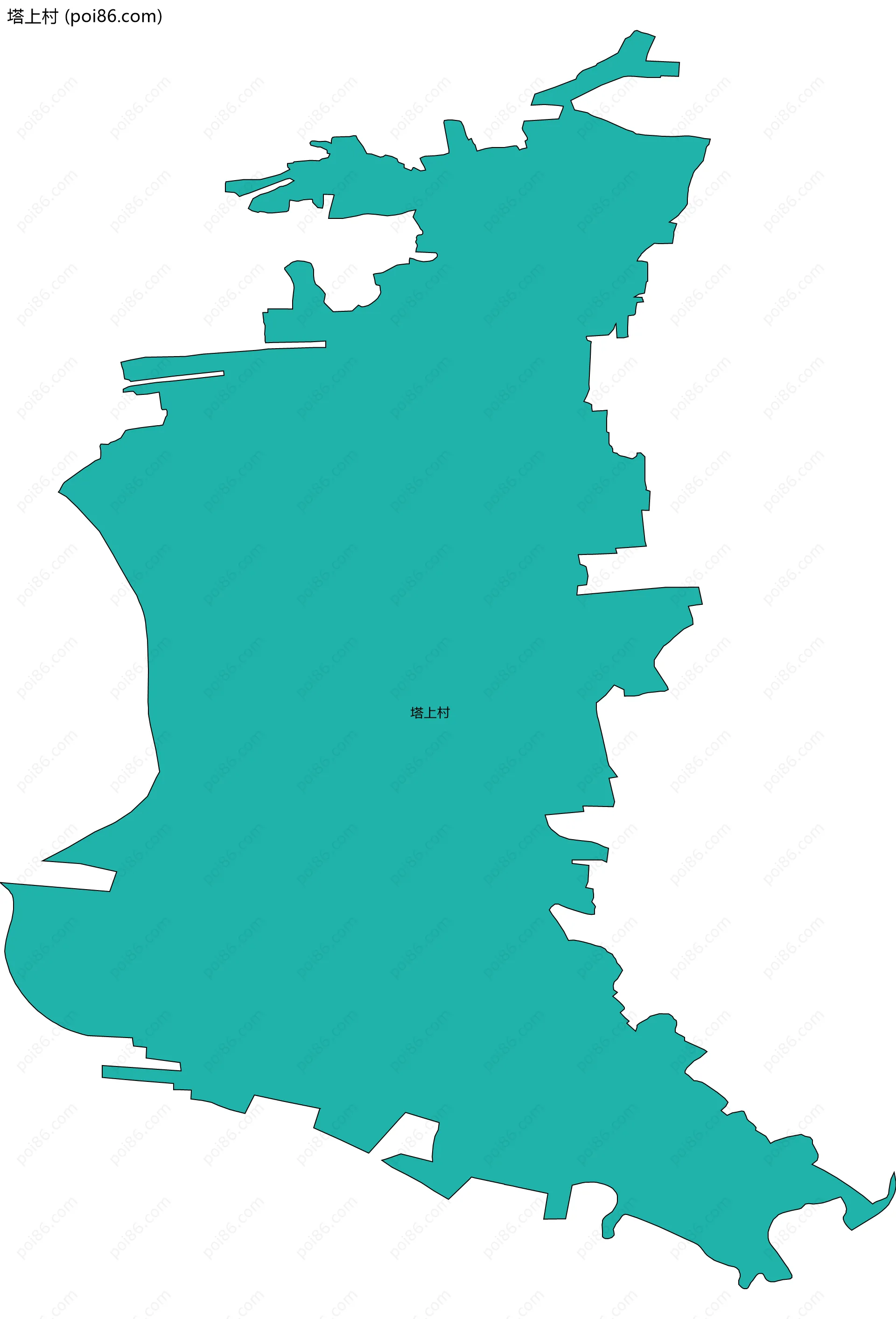 塔上村边界地图