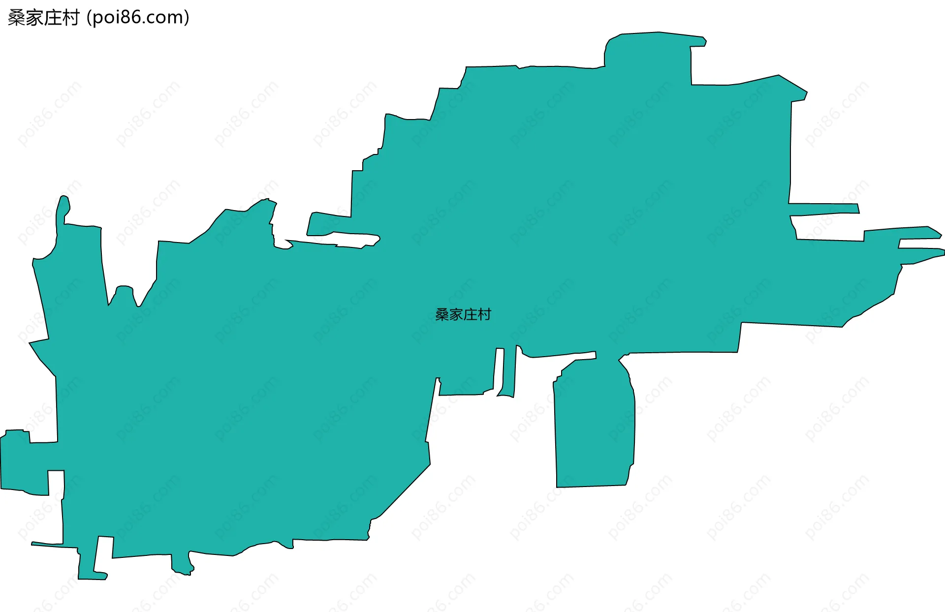 桑家庄村边界地图