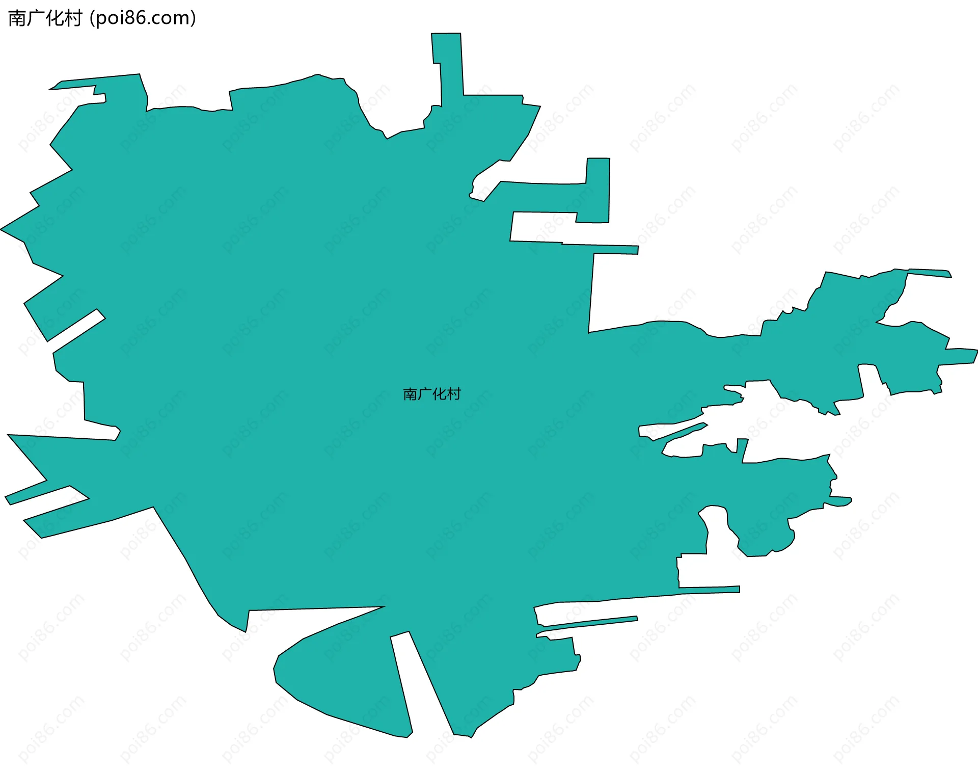 南广化村边界地图