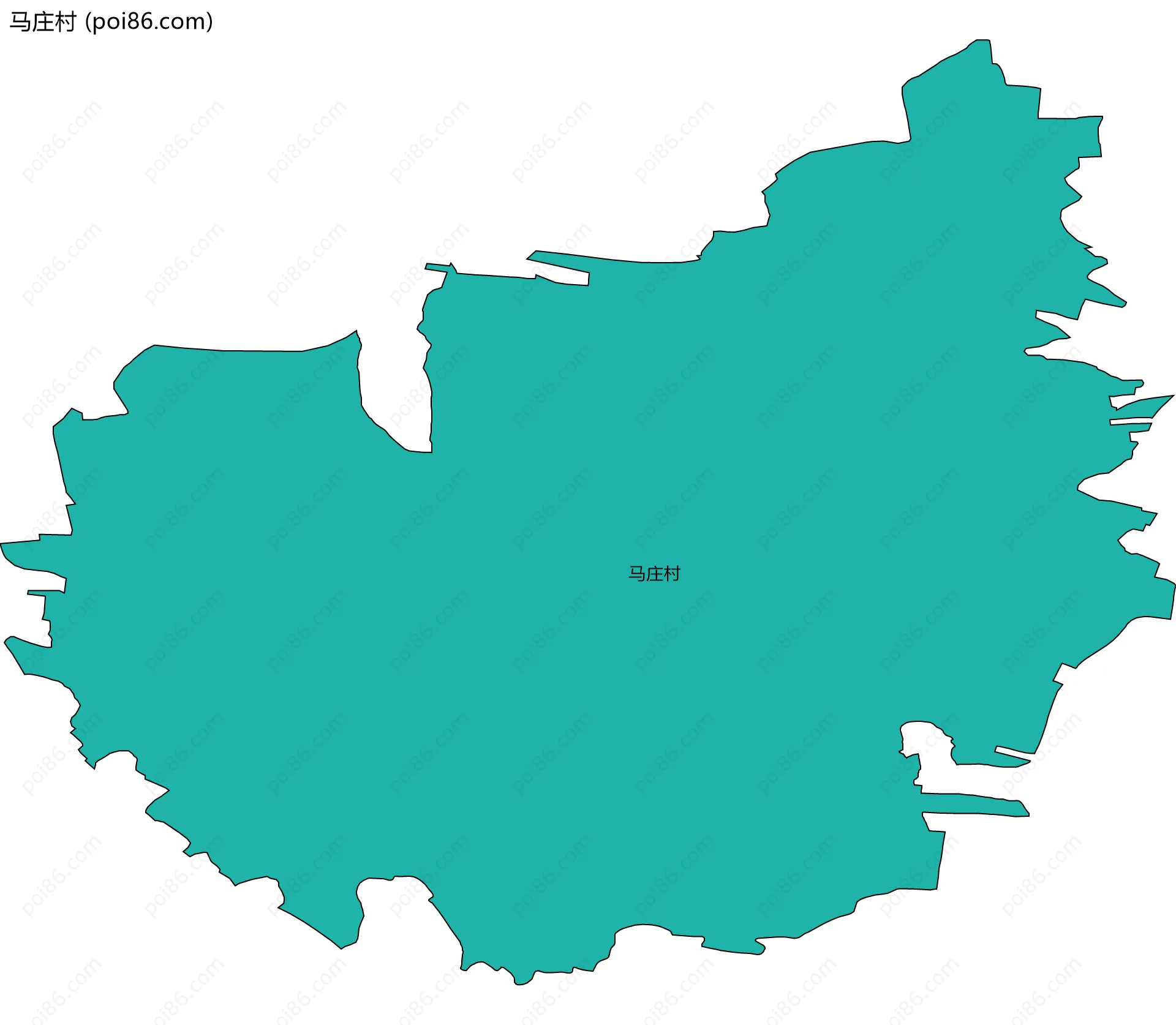 马庄村边界地图