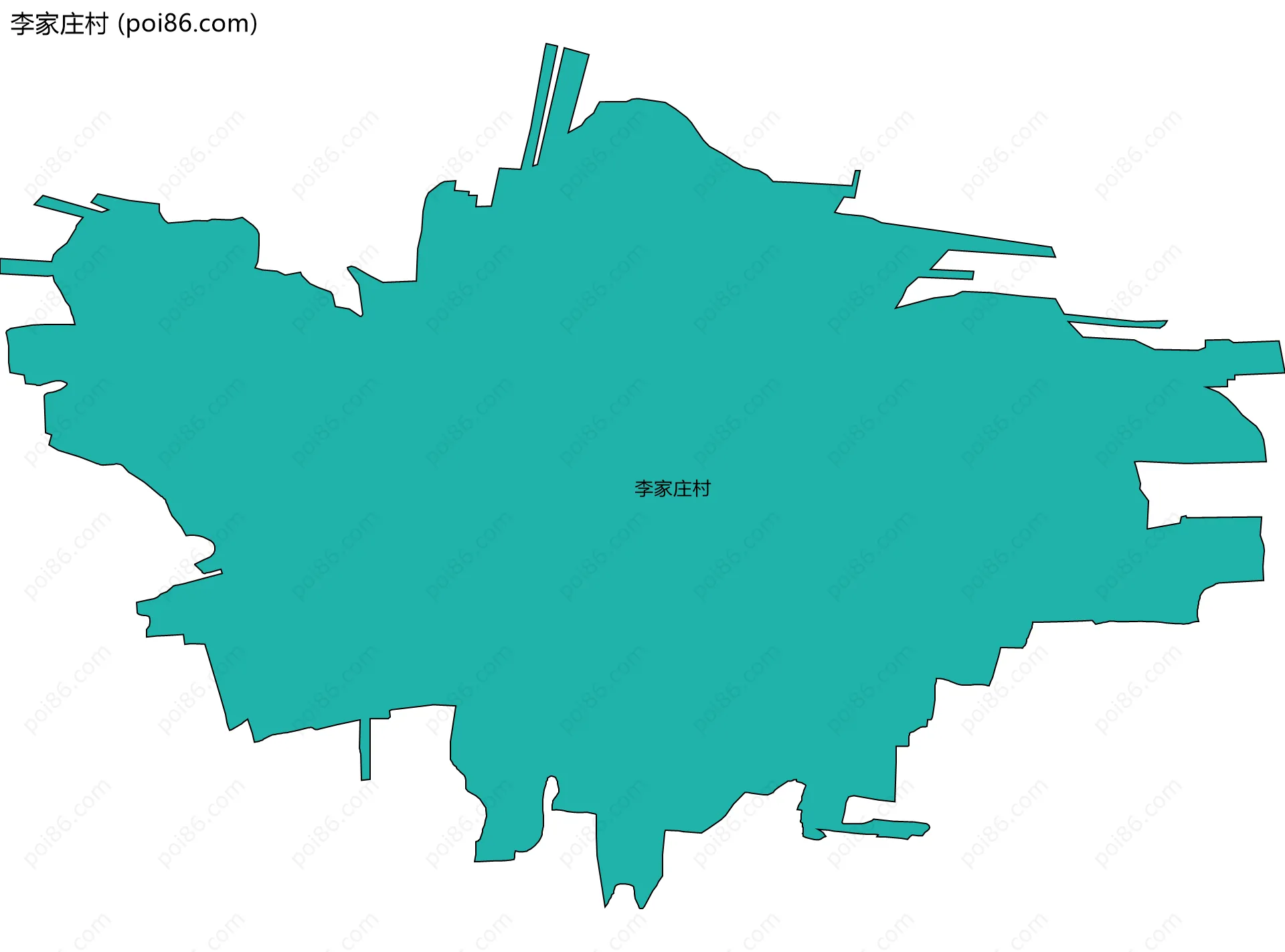 李家庄村边界地图