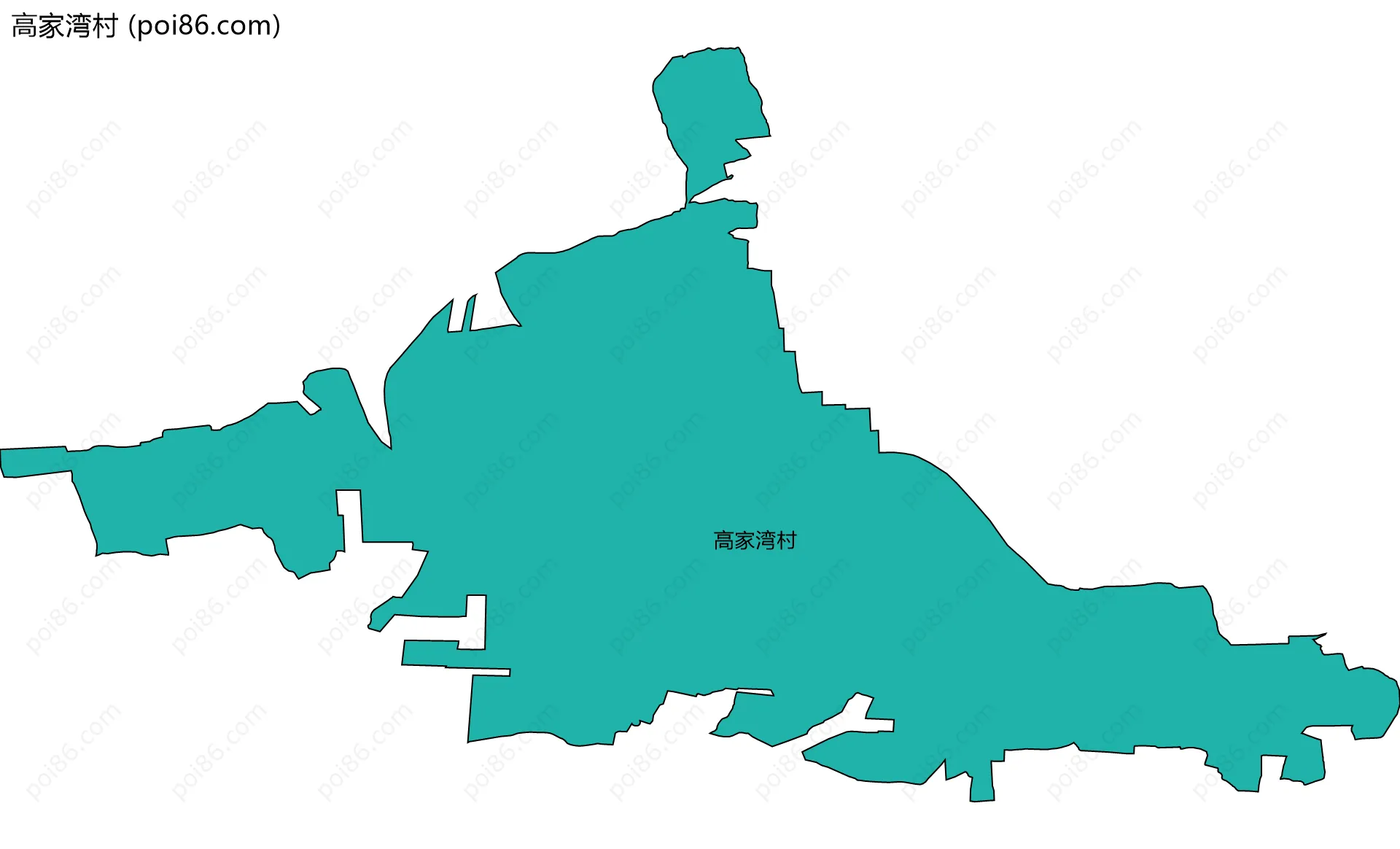 高家湾村边界地图