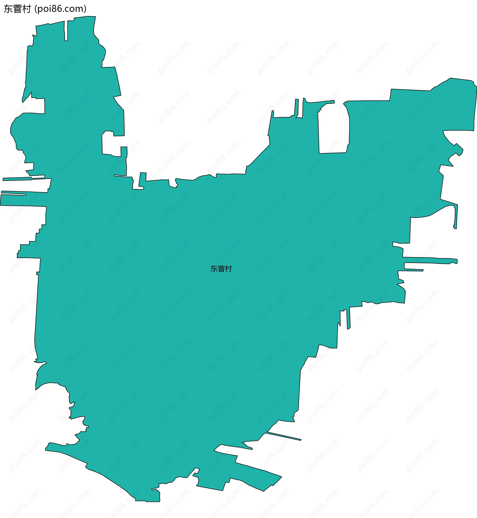 东菅村边界地图