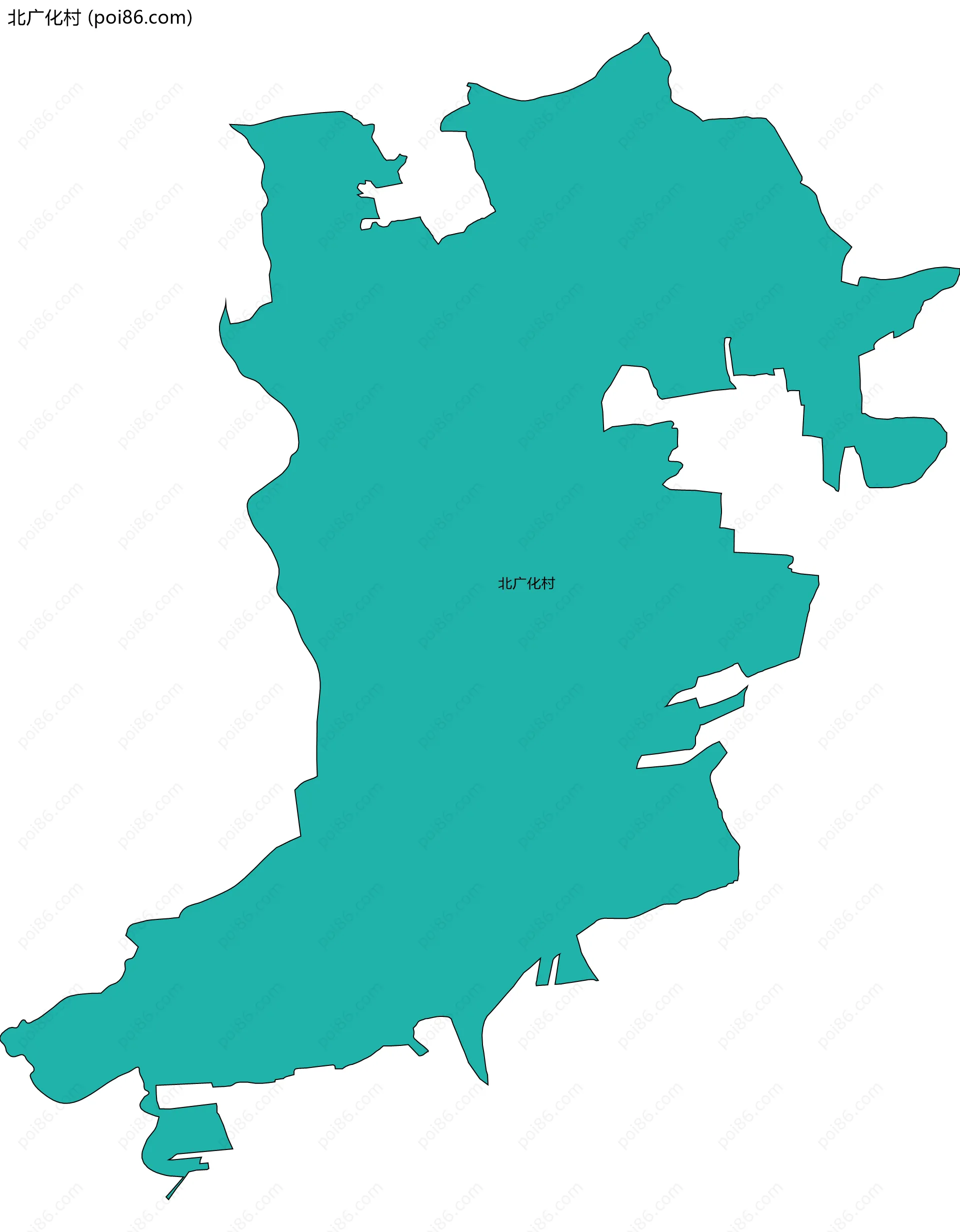 北广化村边界地图