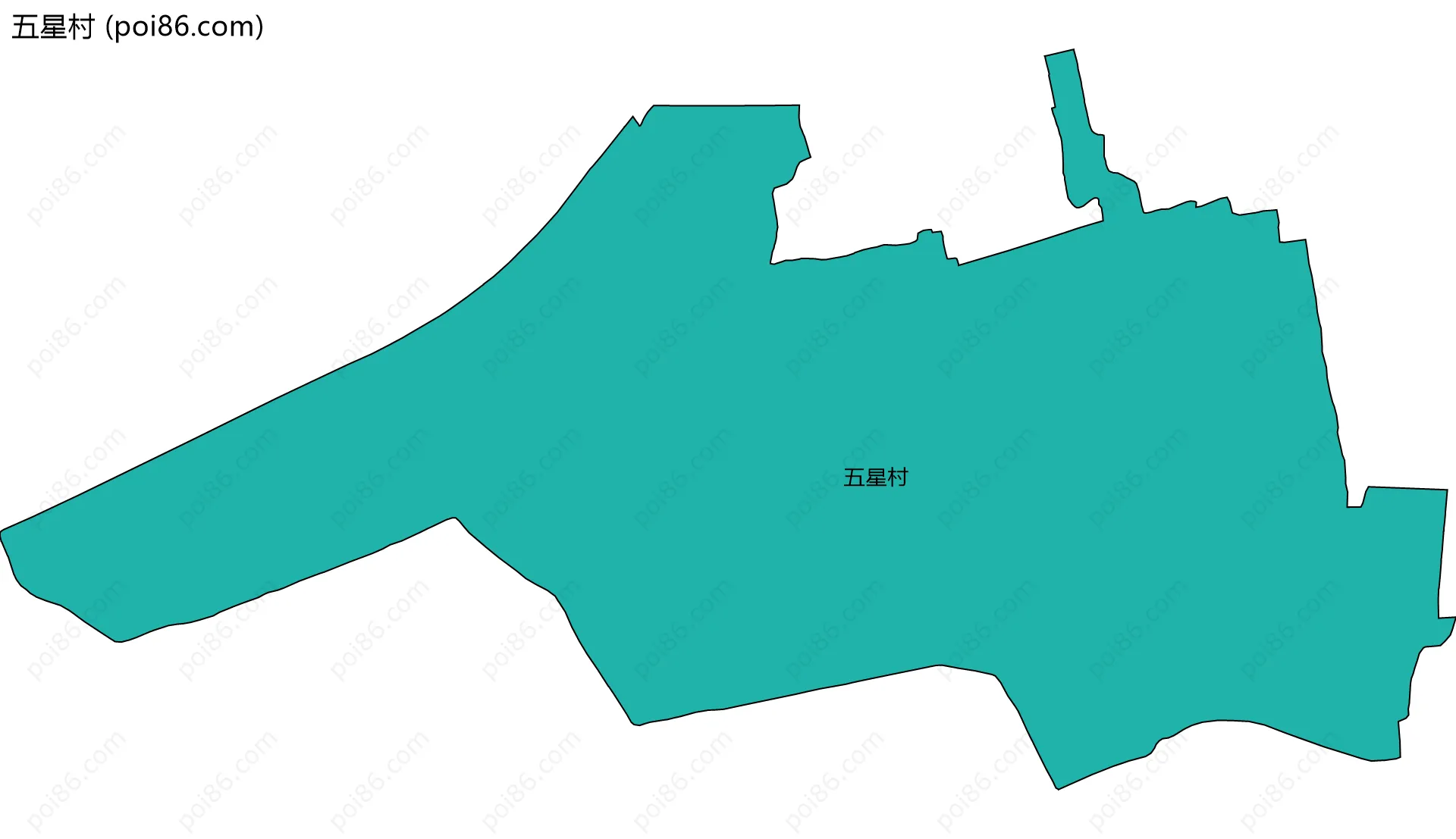 五星村边界地图