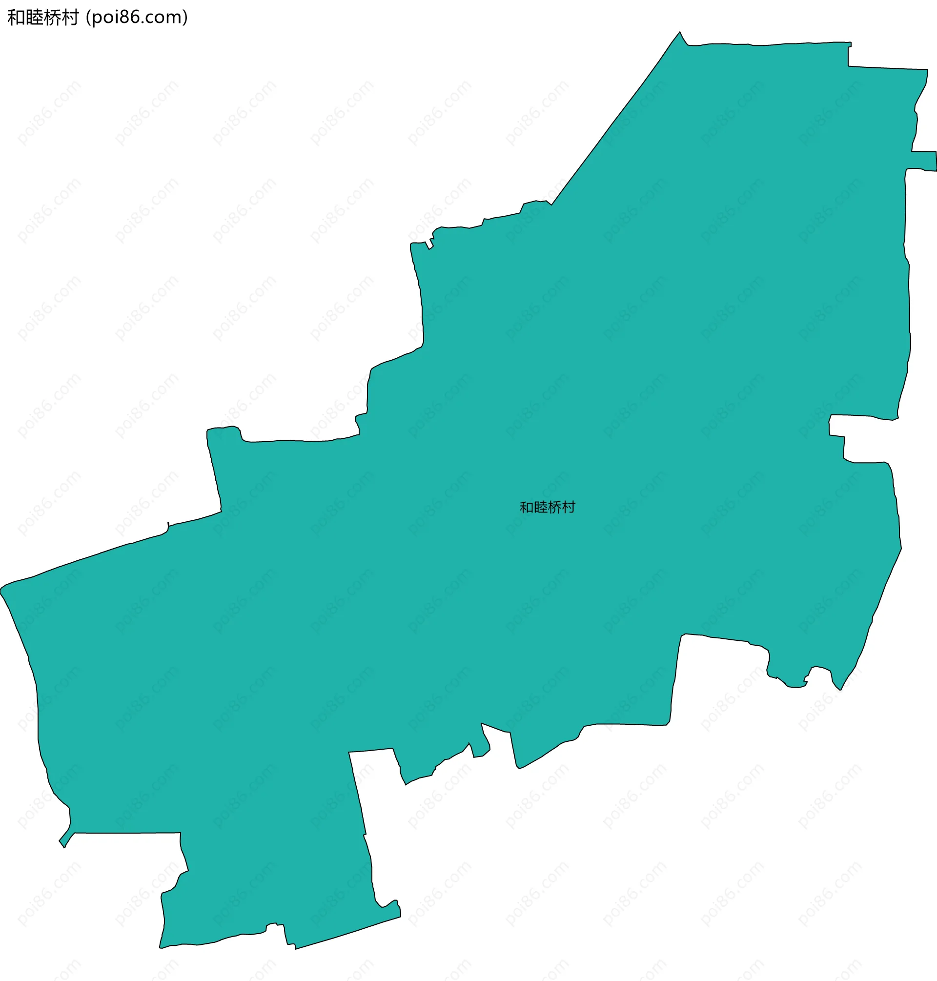 和睦桥村边界地图