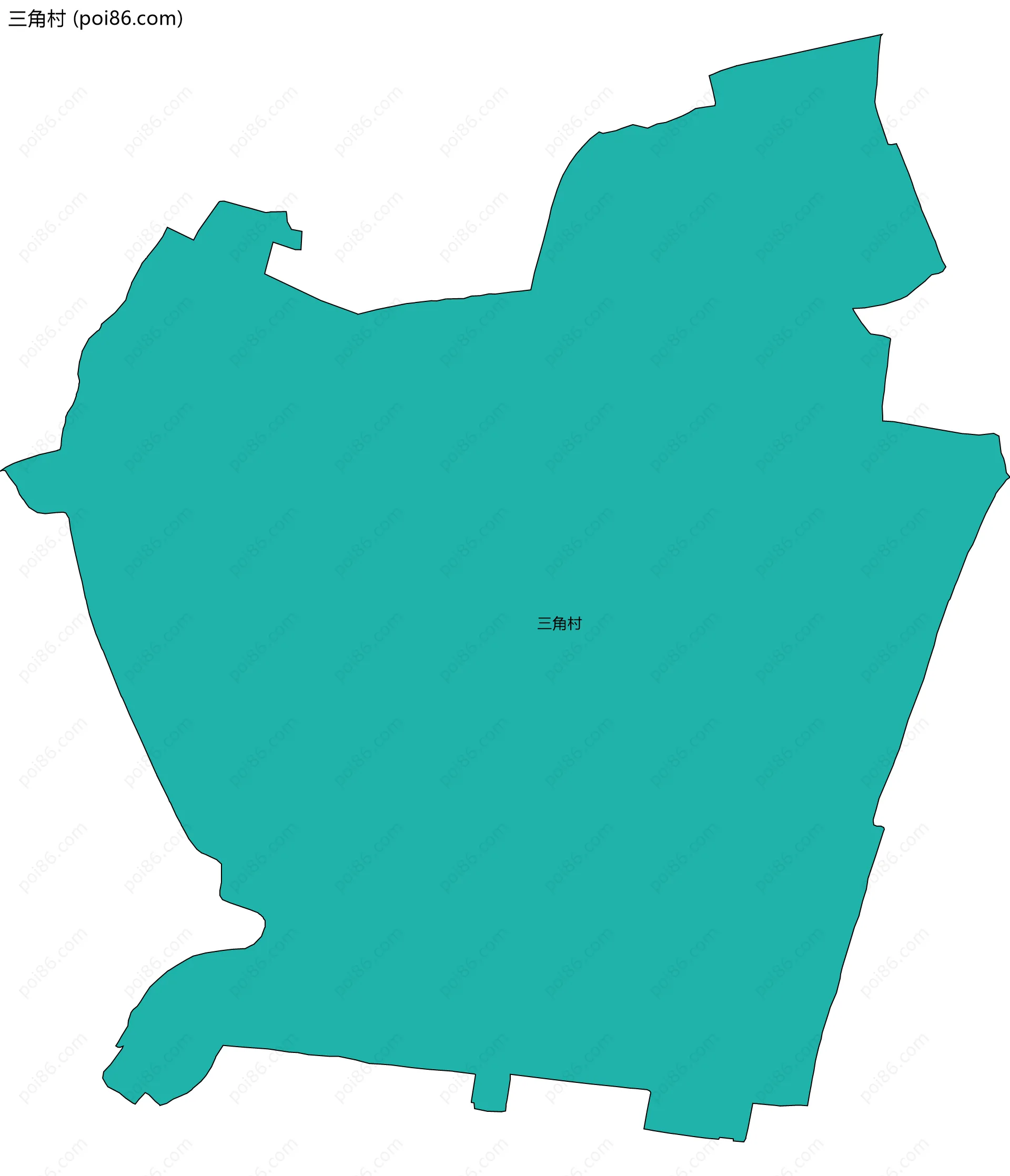 三角村边界地图