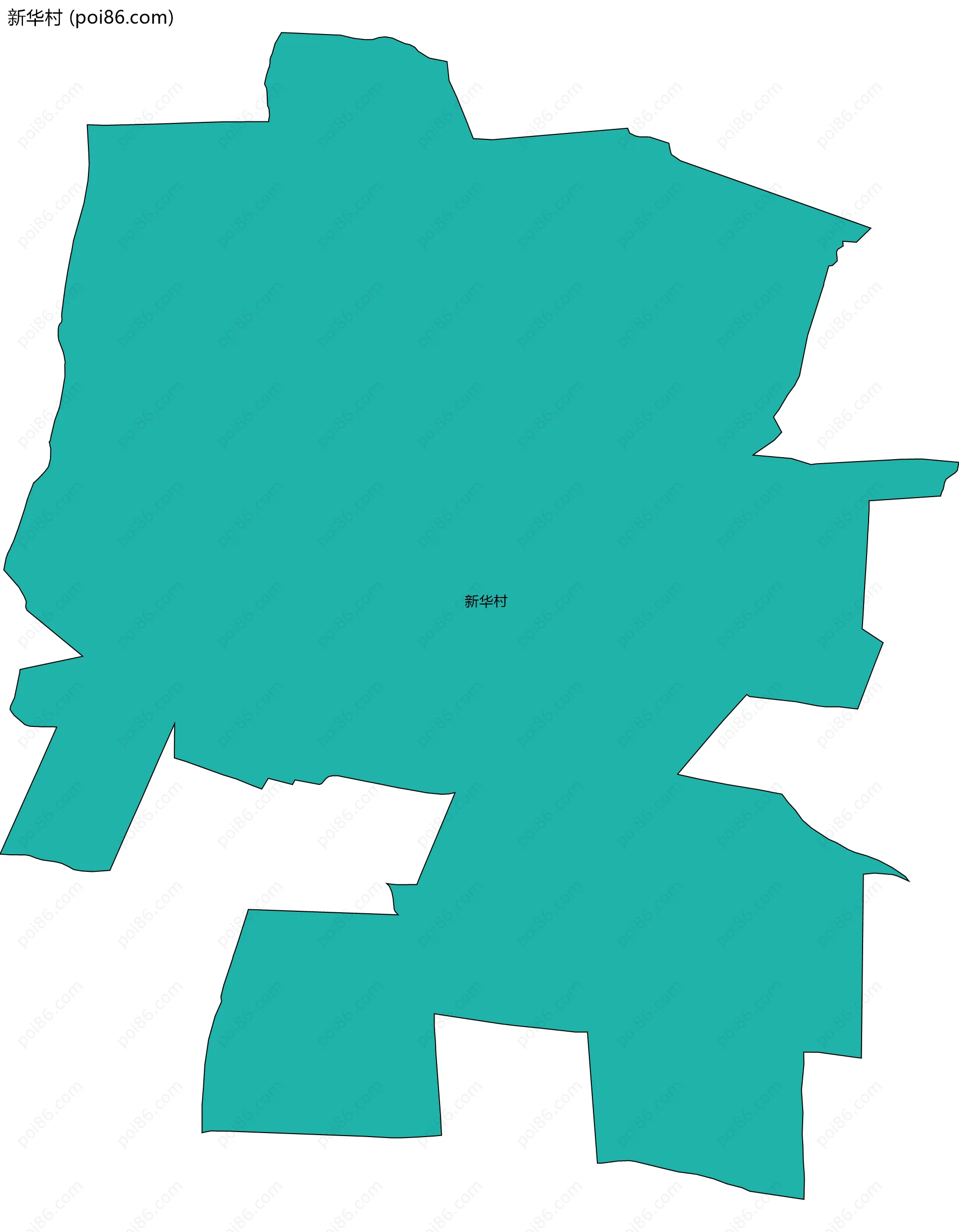 新华村边界地图